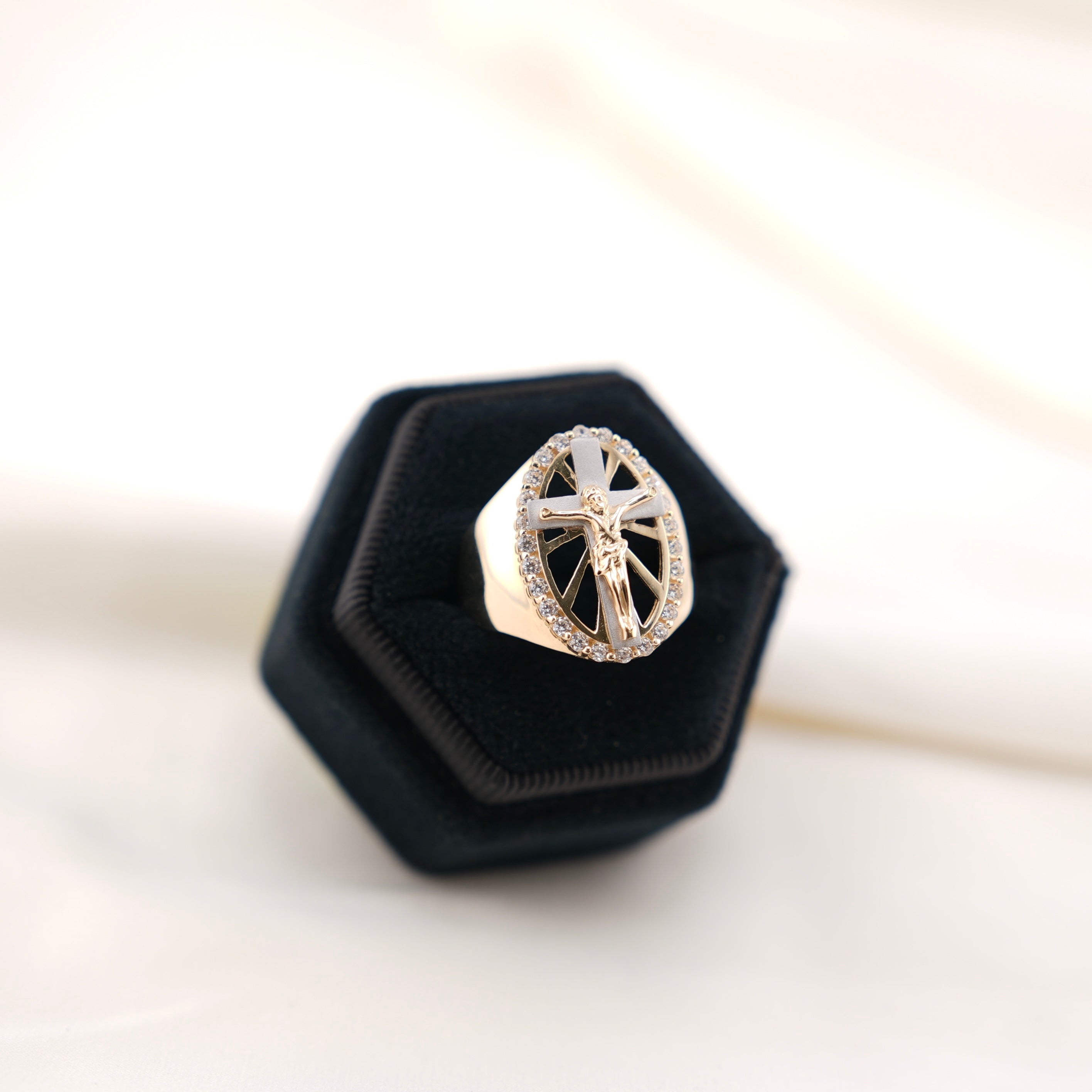 14k Gold Cross Ring