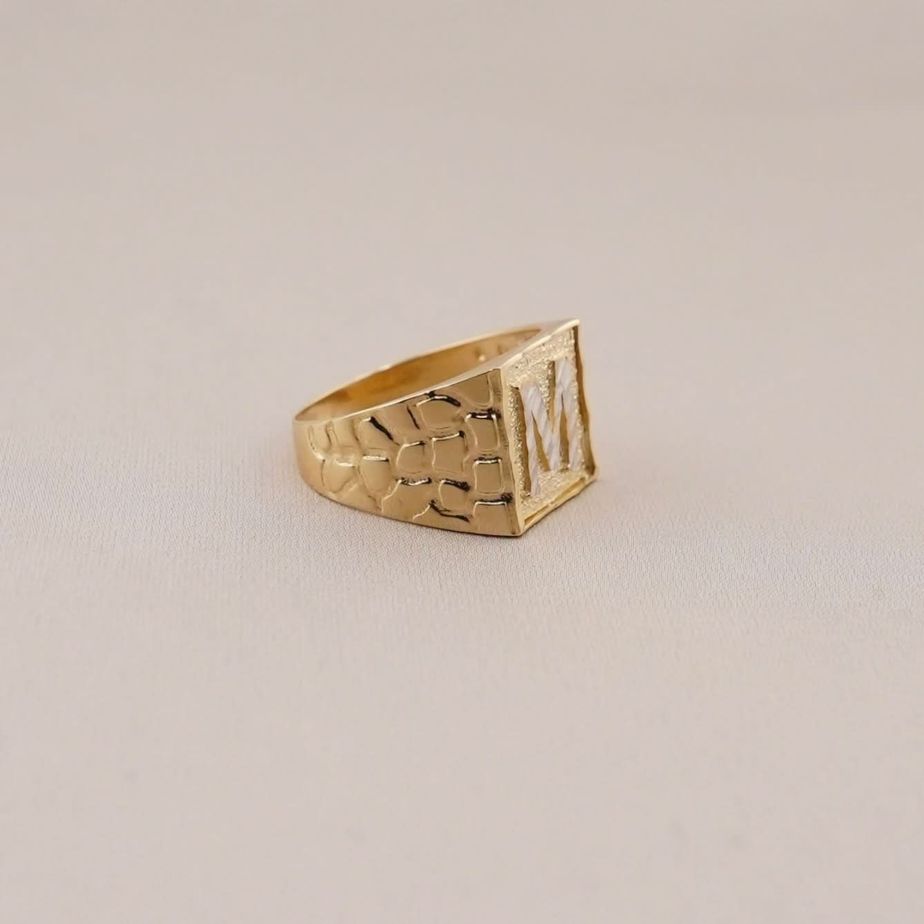 14k Gold Initial Ring