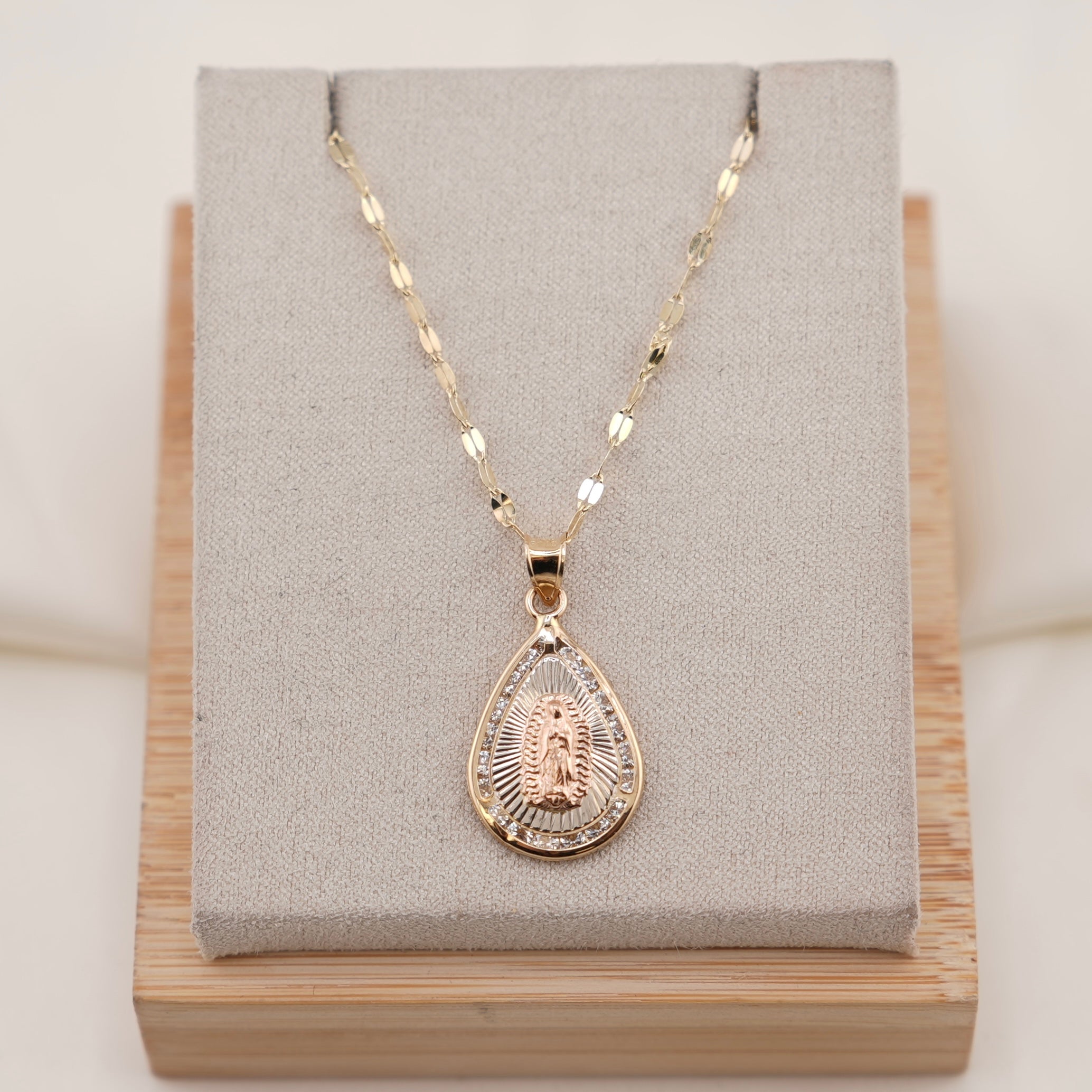 14k Gold Virgencita Chain Set