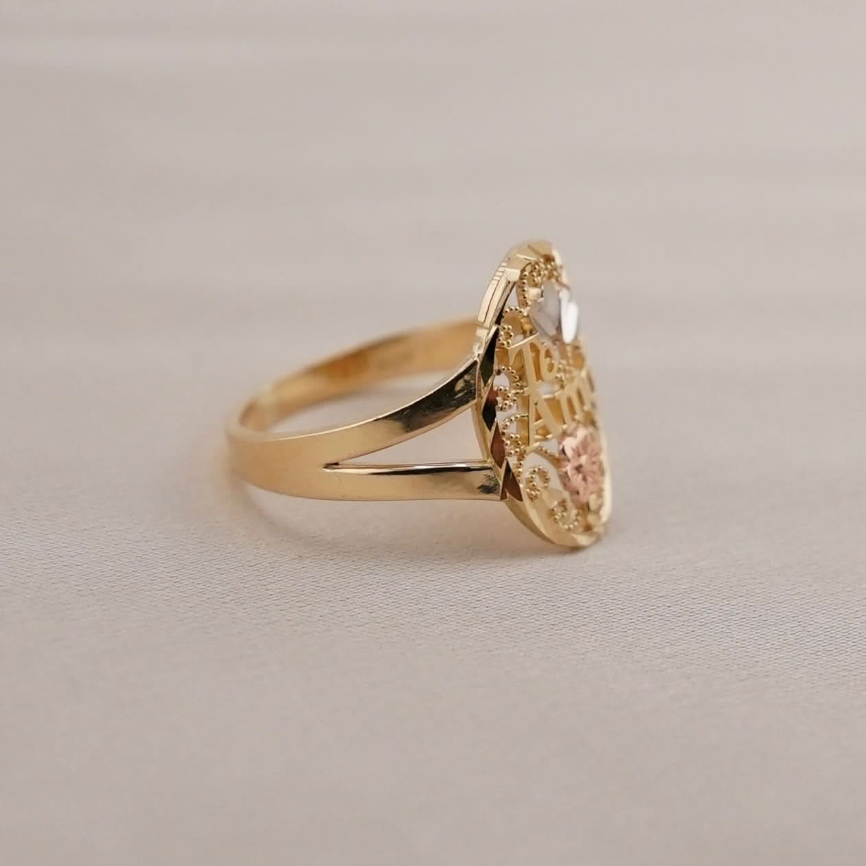 14k Gold Te Amo Ring