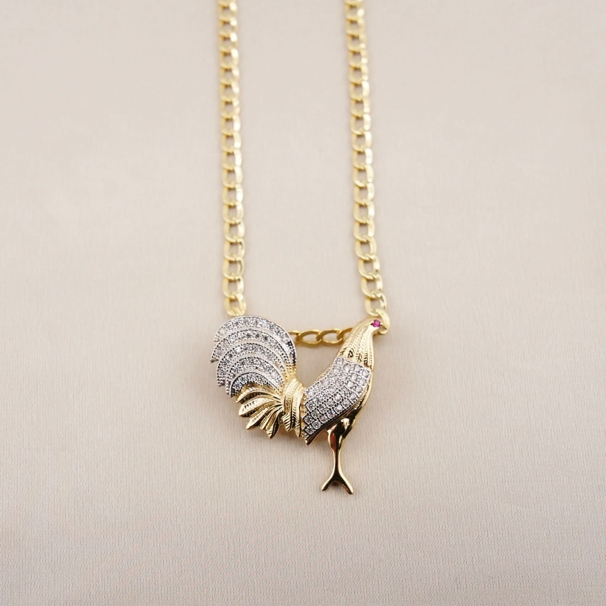14k Gold Medium Gallo Chain Set