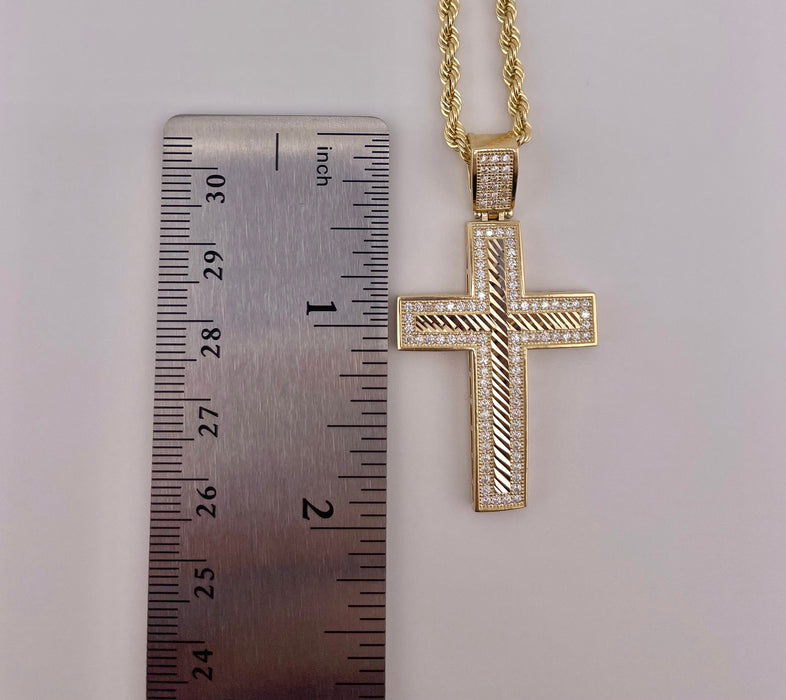 14k Gold Cross Chain Set CBP#23