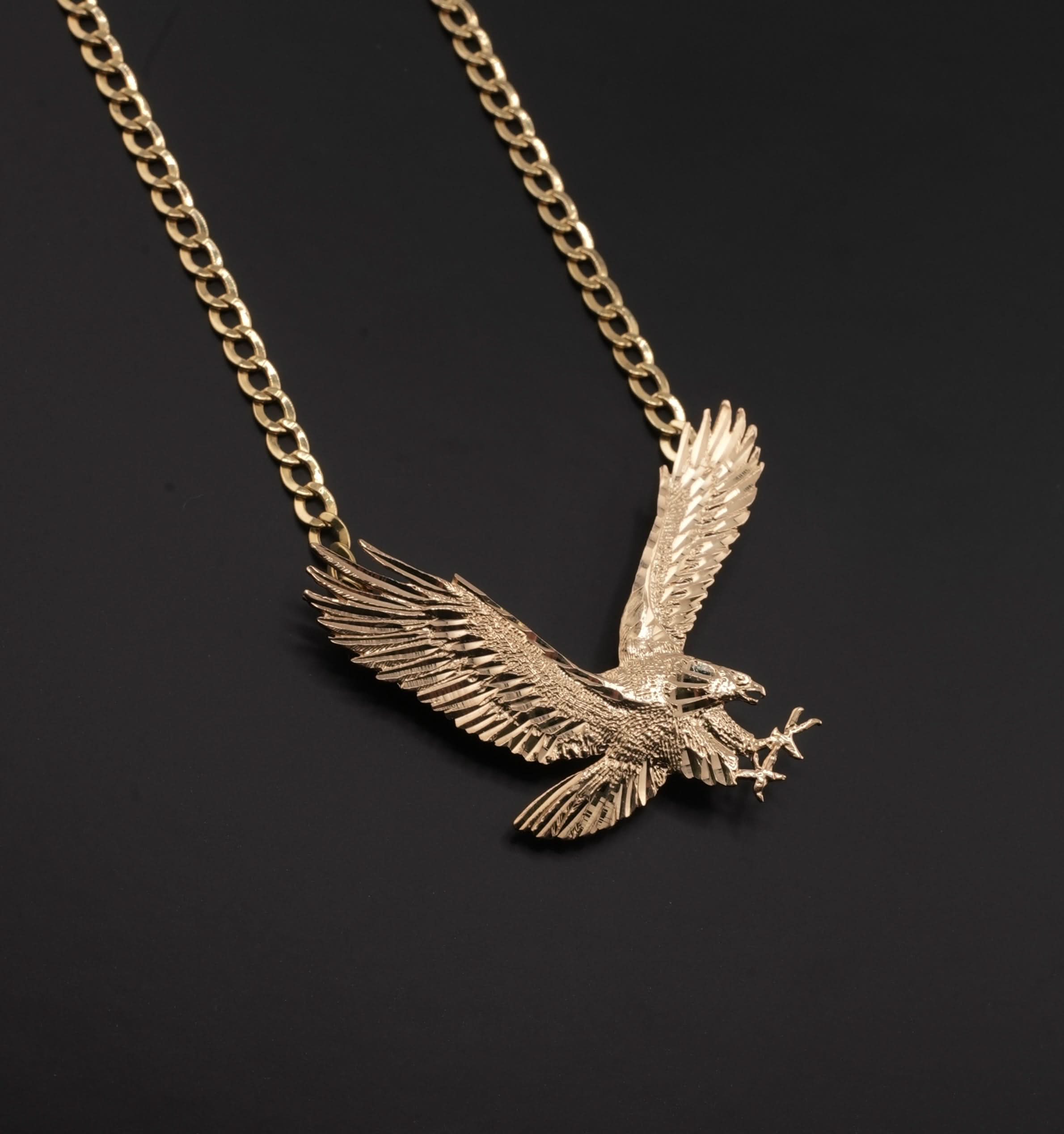 14K Gold Eagle Chain Set
