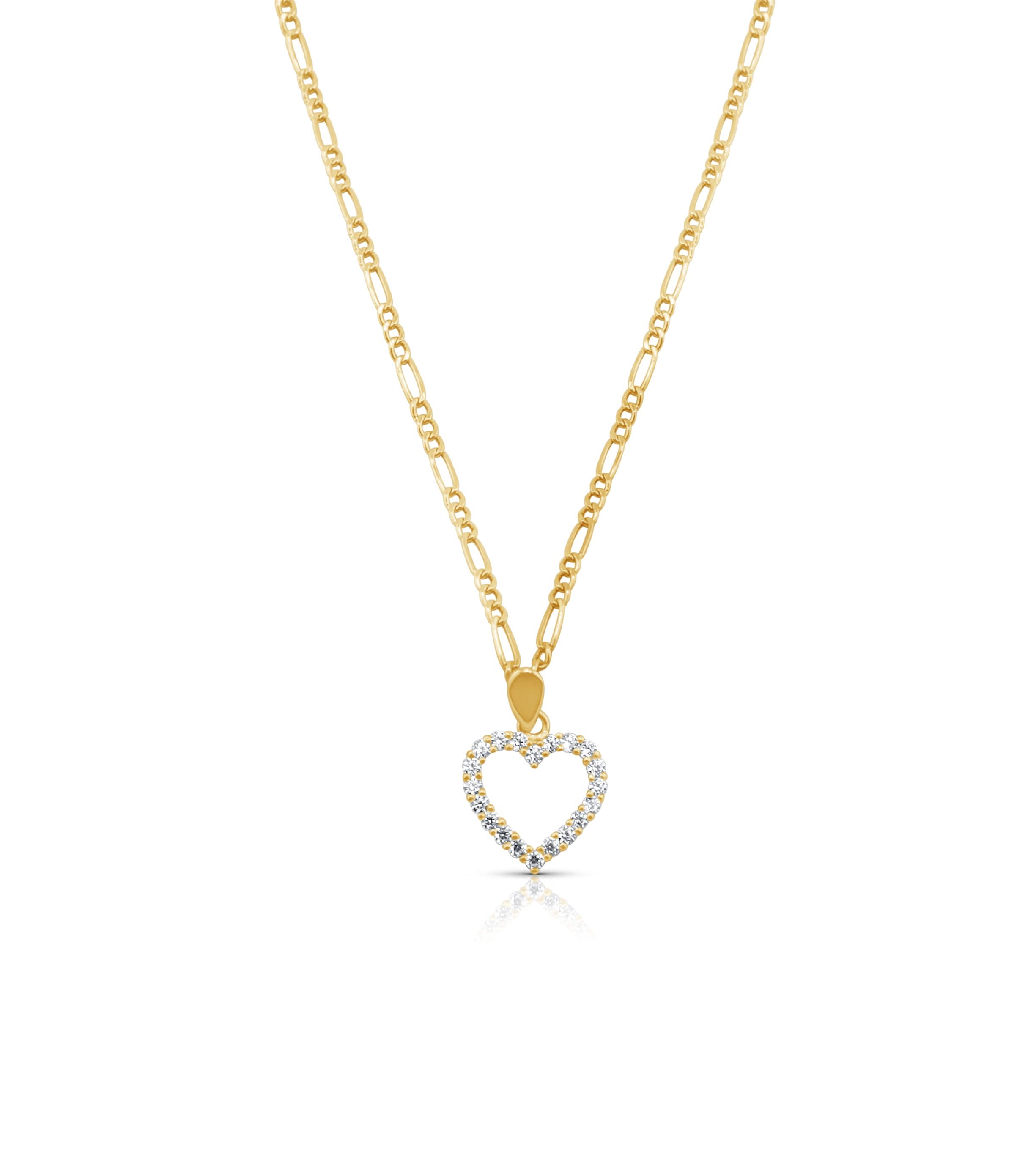 14k Gold Heart Chain Set . 083