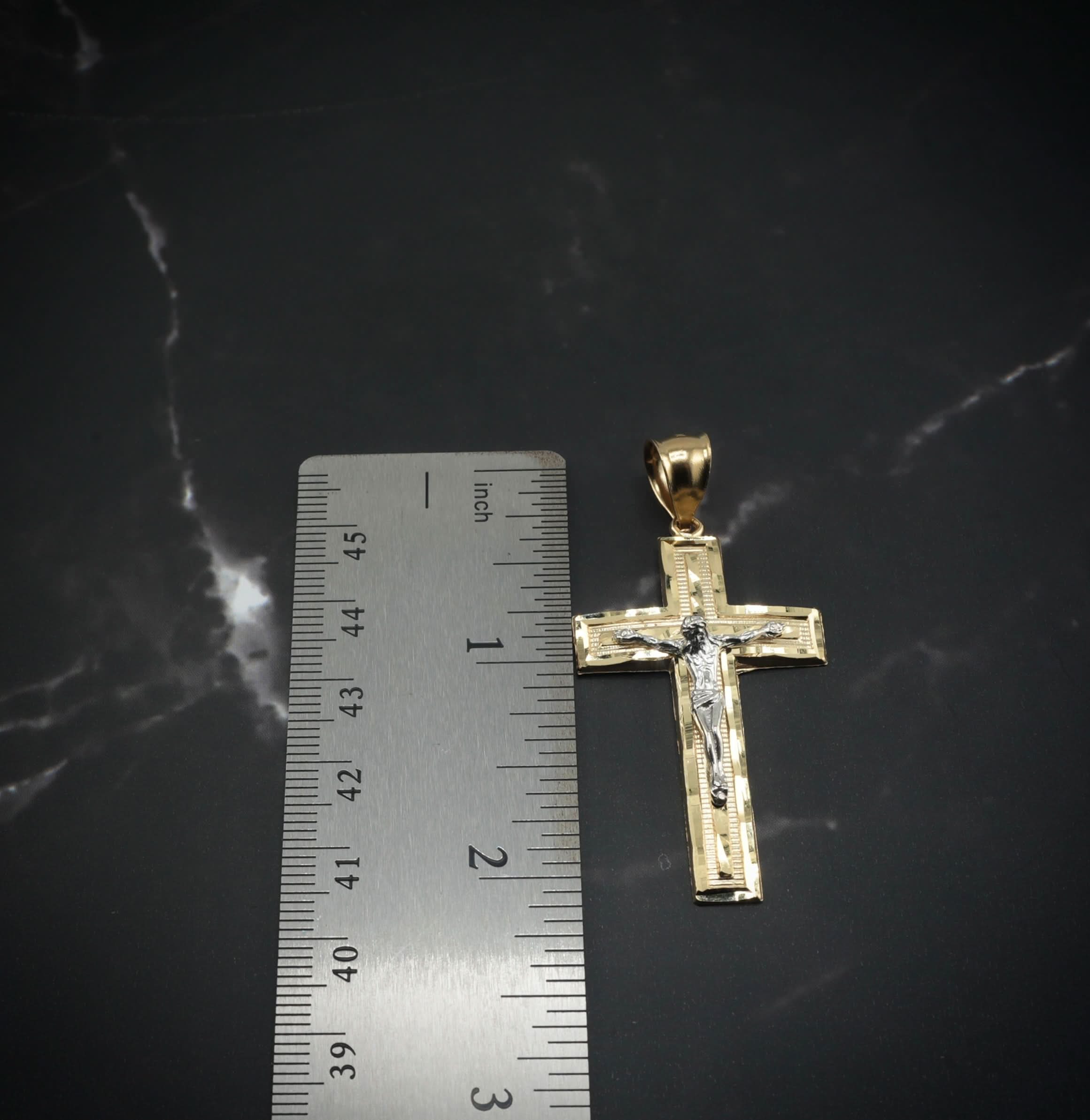14k Gold Cross Pendant or Chain Set