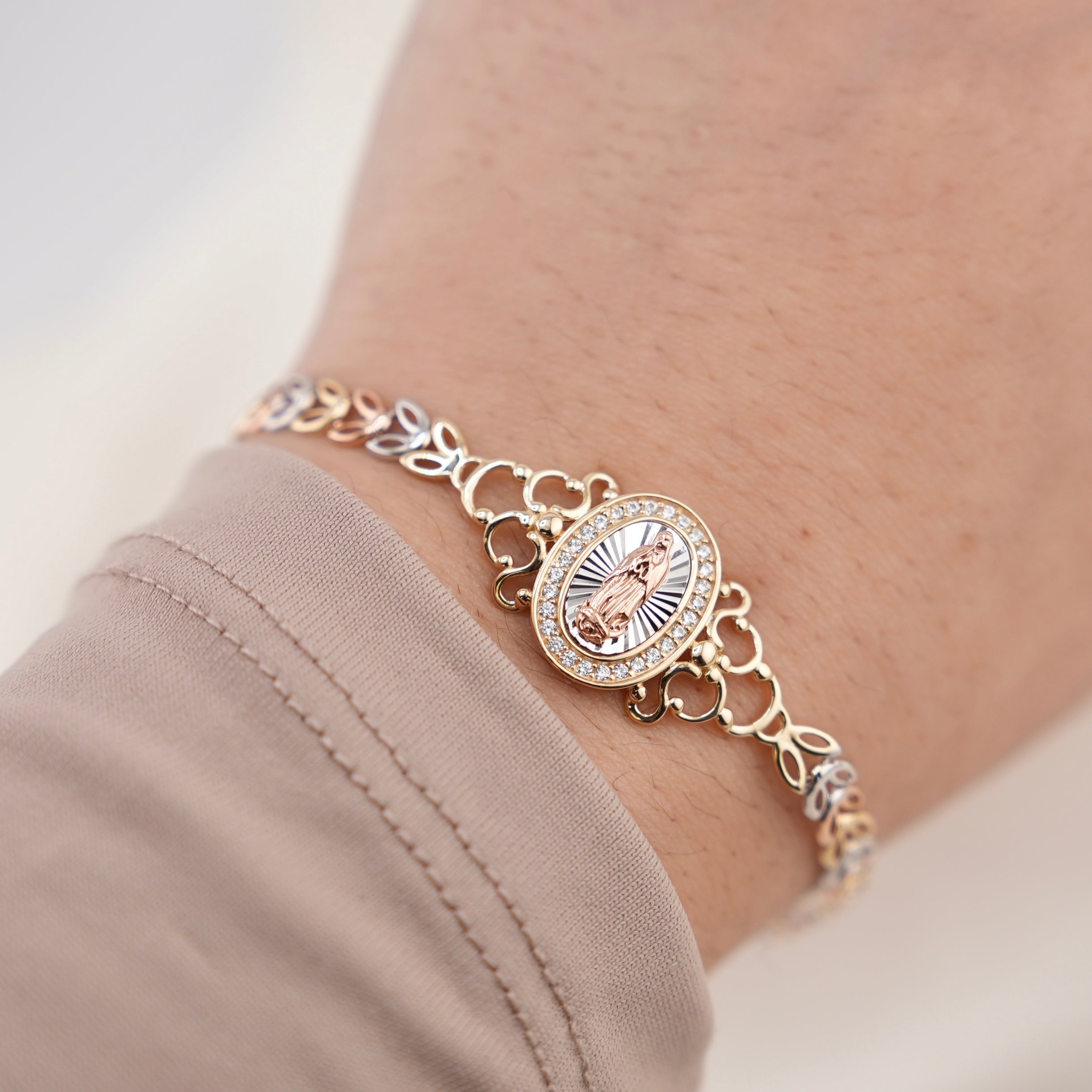 14k Gold Virgencita Bracelet