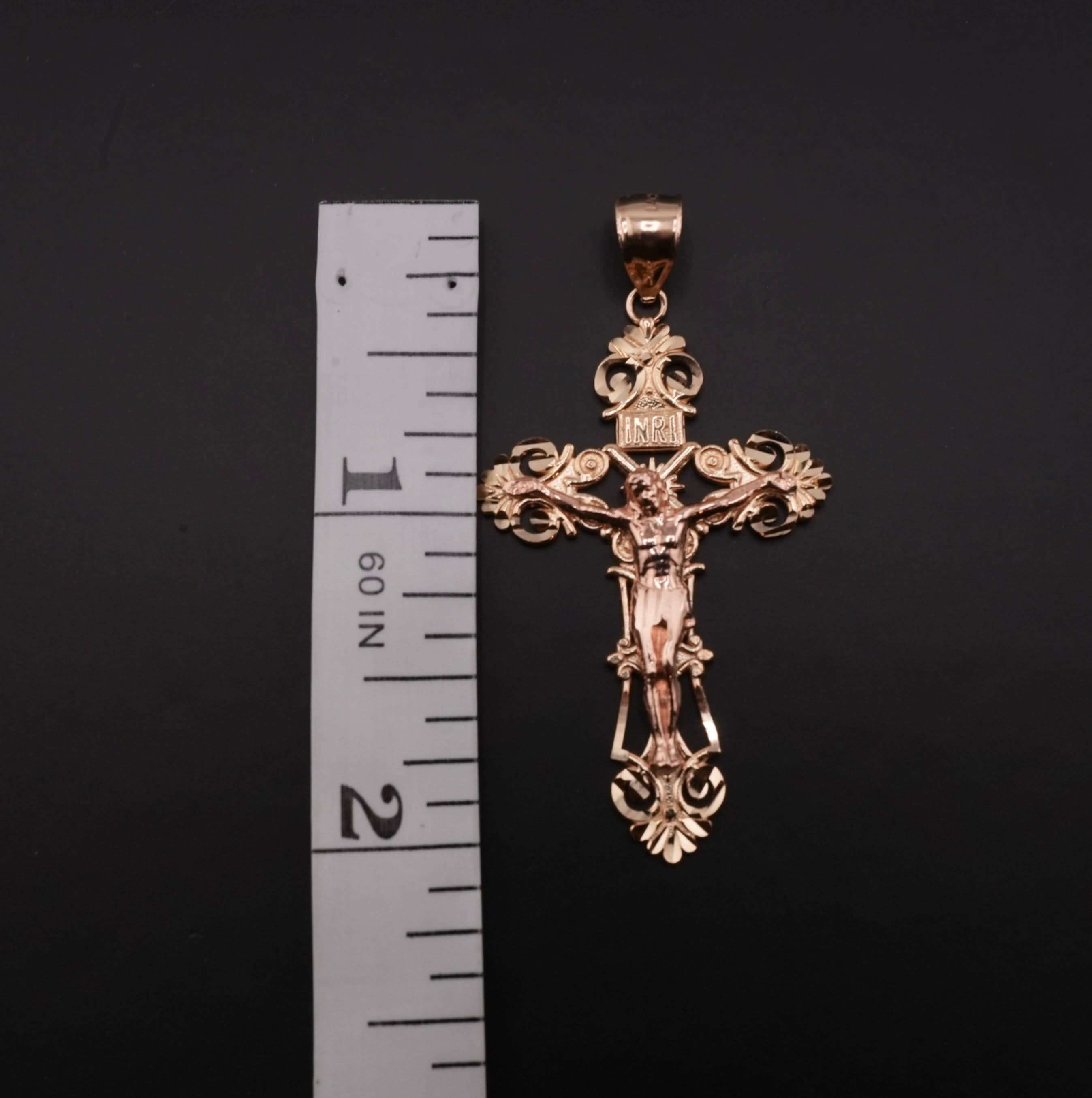 14K Gold Cross Chain Set