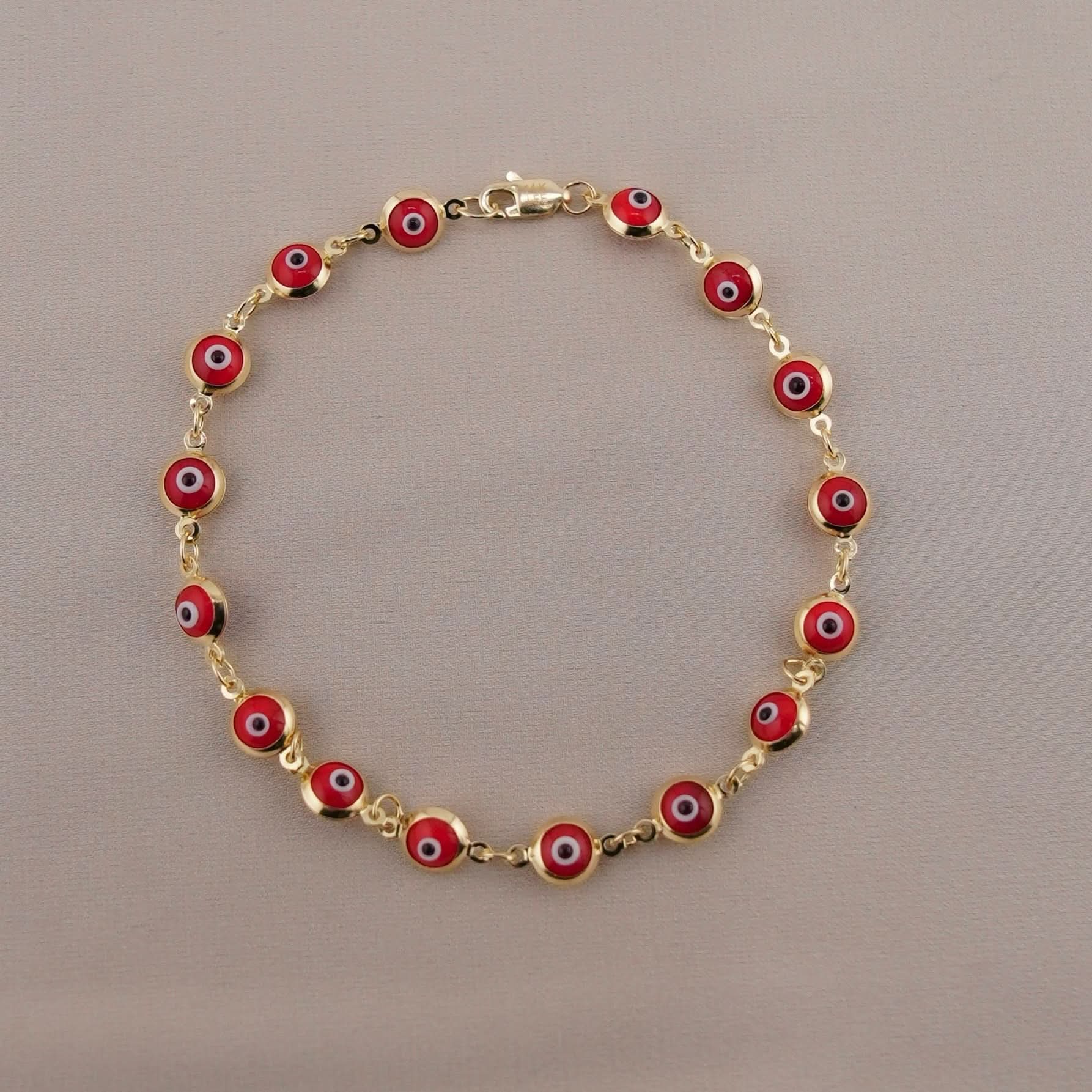 14K Gold Evil Eye Women's Bracelet