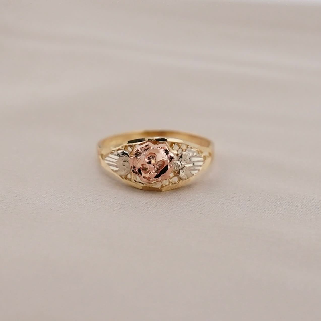 14k Gold Rose Ring