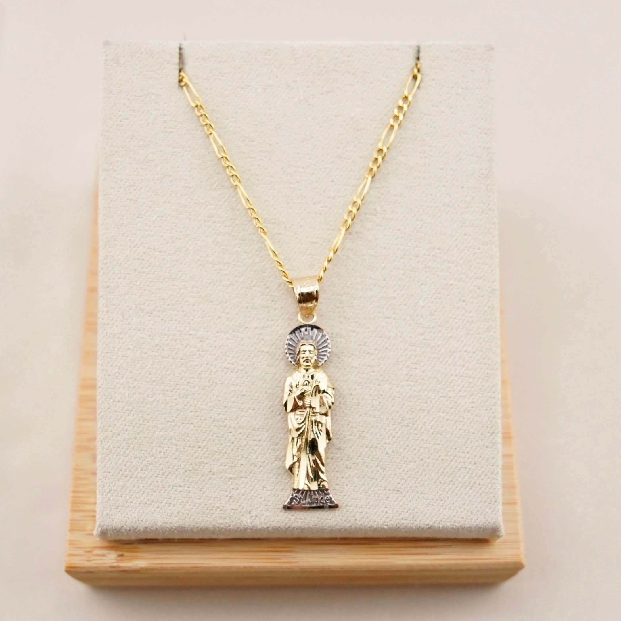 14k Gold Small San Judas Chain Set