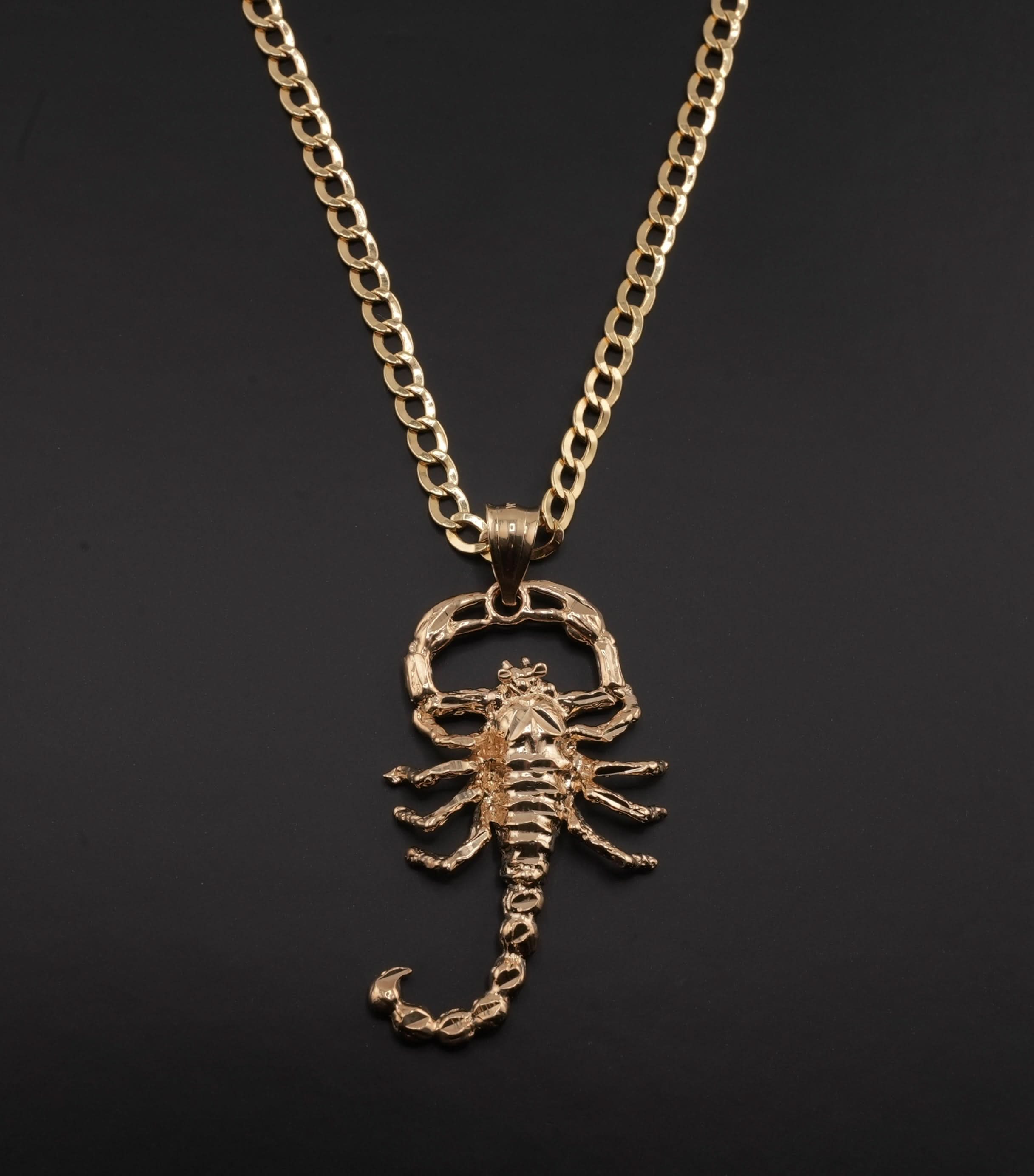 14K Gold Scorpion Chain Set