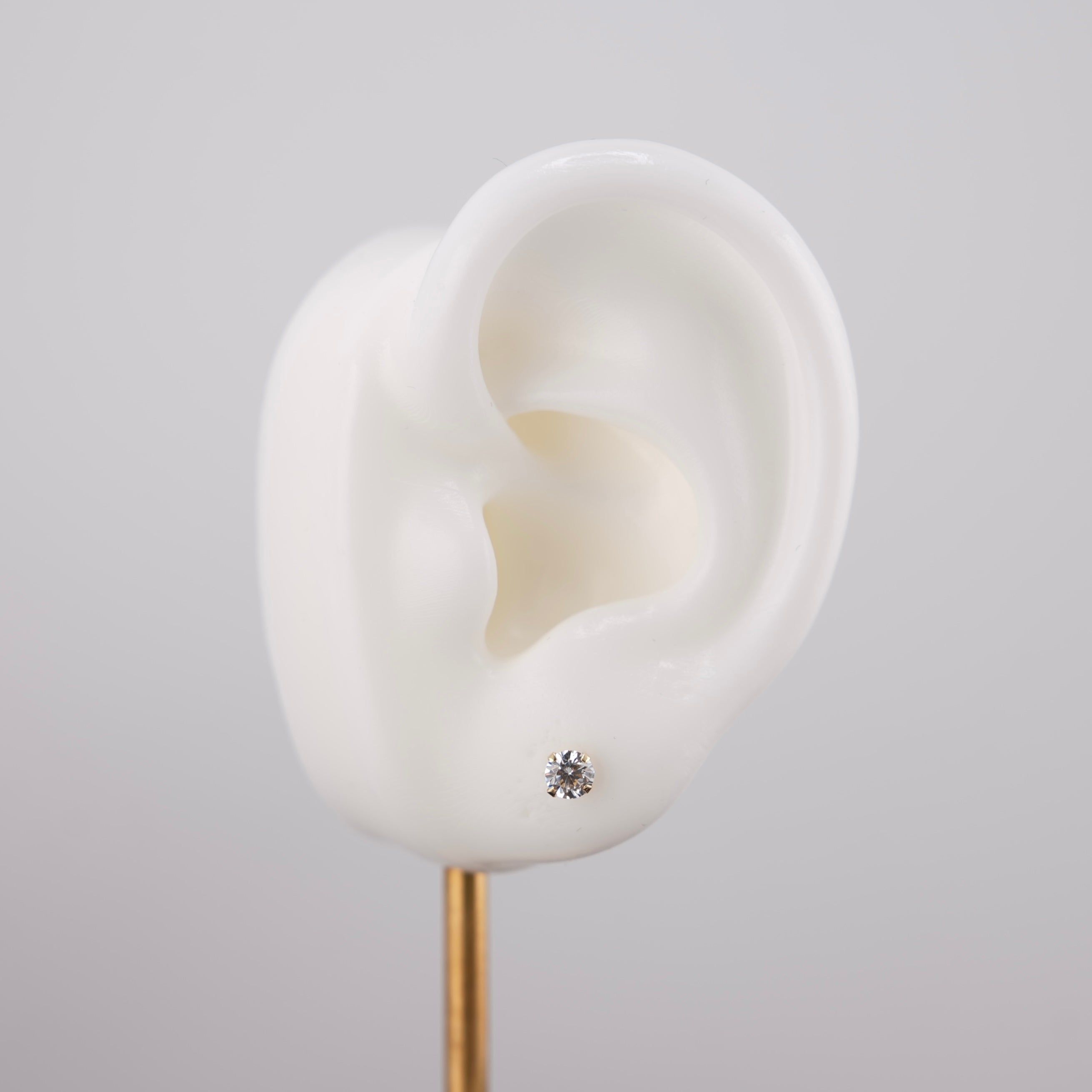 14k Gold 4mm Round Earrings