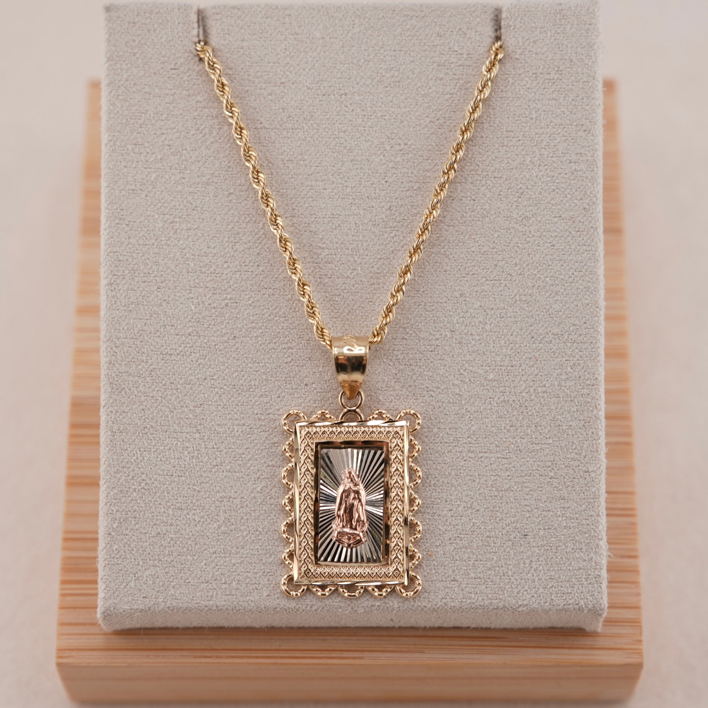 14k Gold Virgencita Chain Set