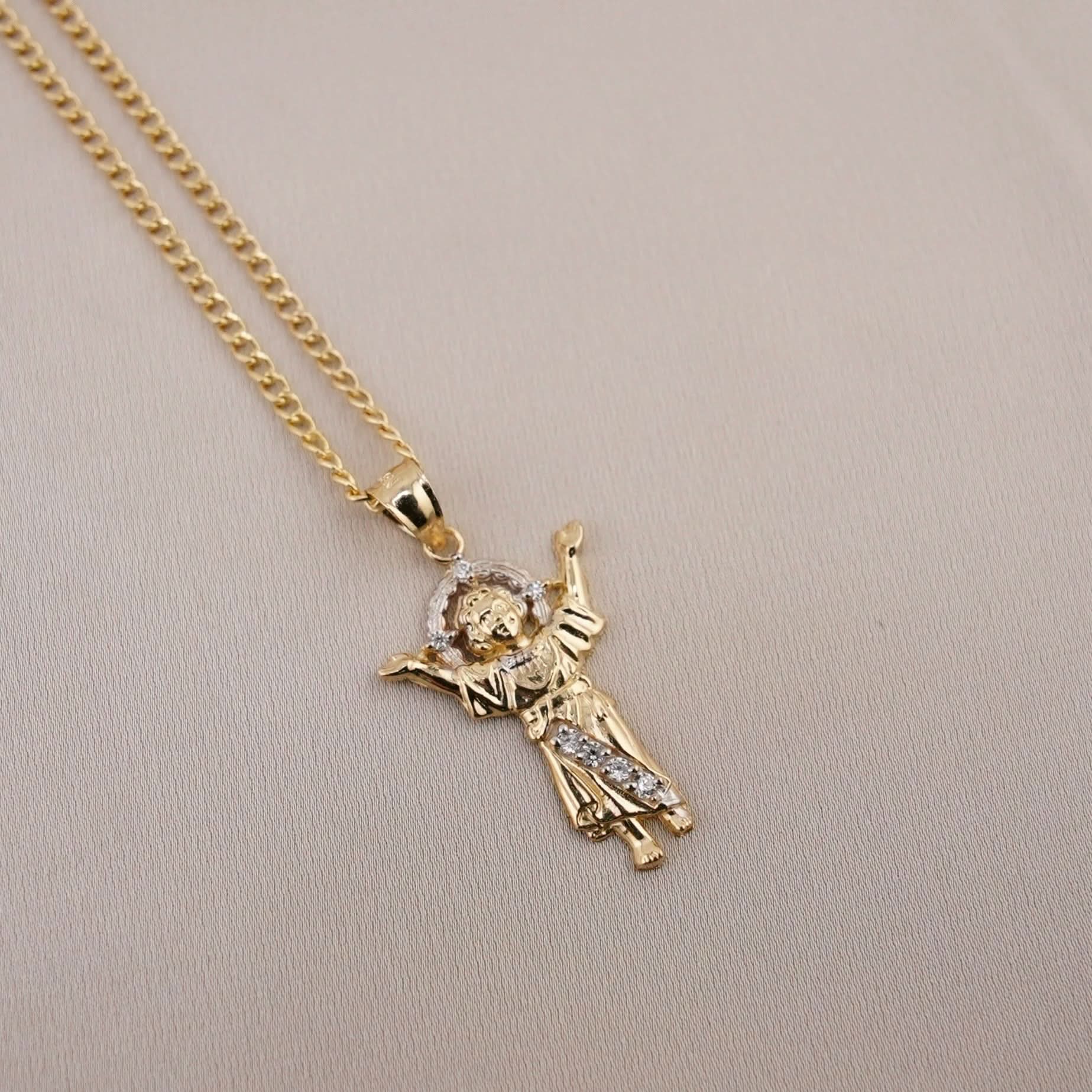 14k Gold Divino Niño Chain Set