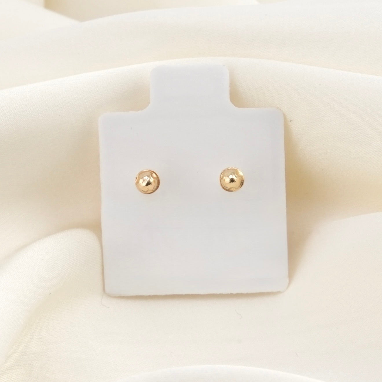 14k Gold Light Pink Heart Earrings