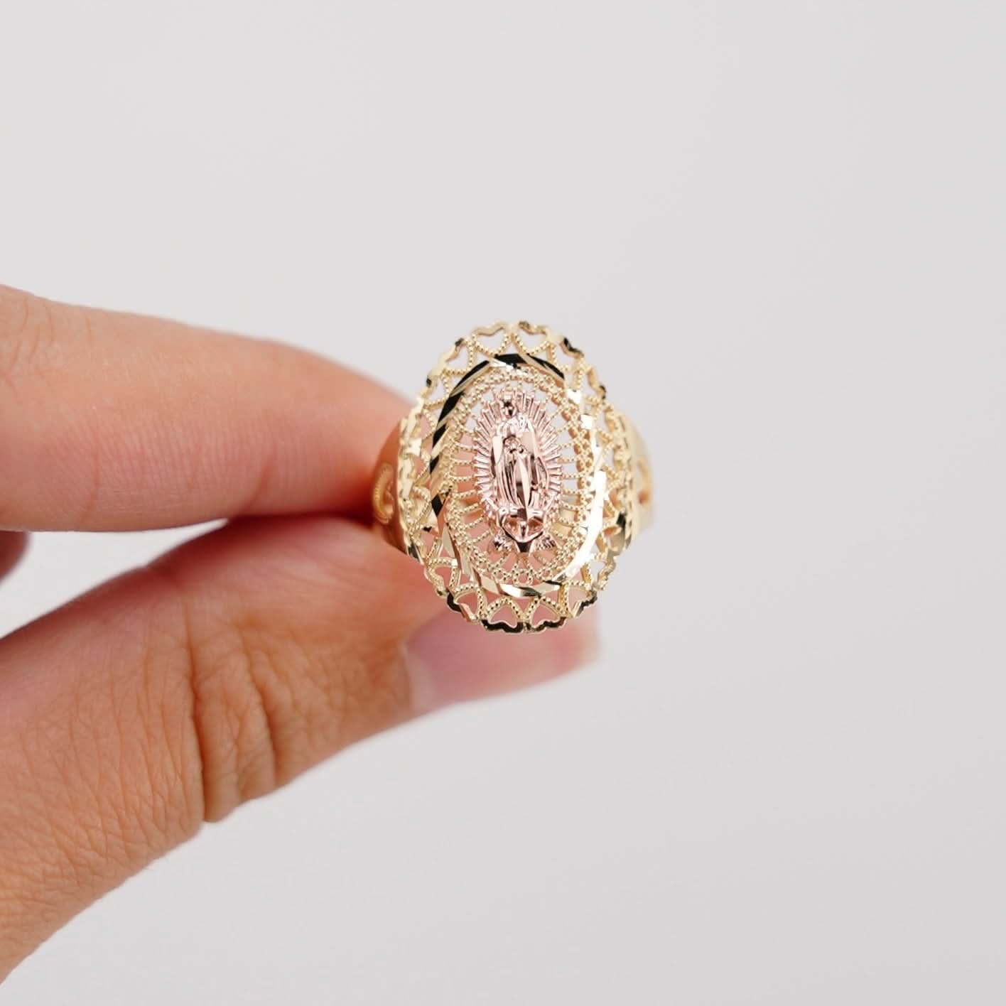 14k Gold Virgencita Ring