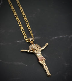 14k Gold Jesus Pendant or Chain Set . PT-1198