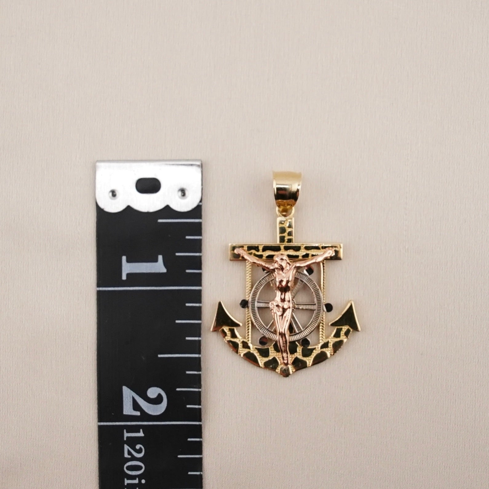 14k Gold Medium Nugget Anchor Chain Set