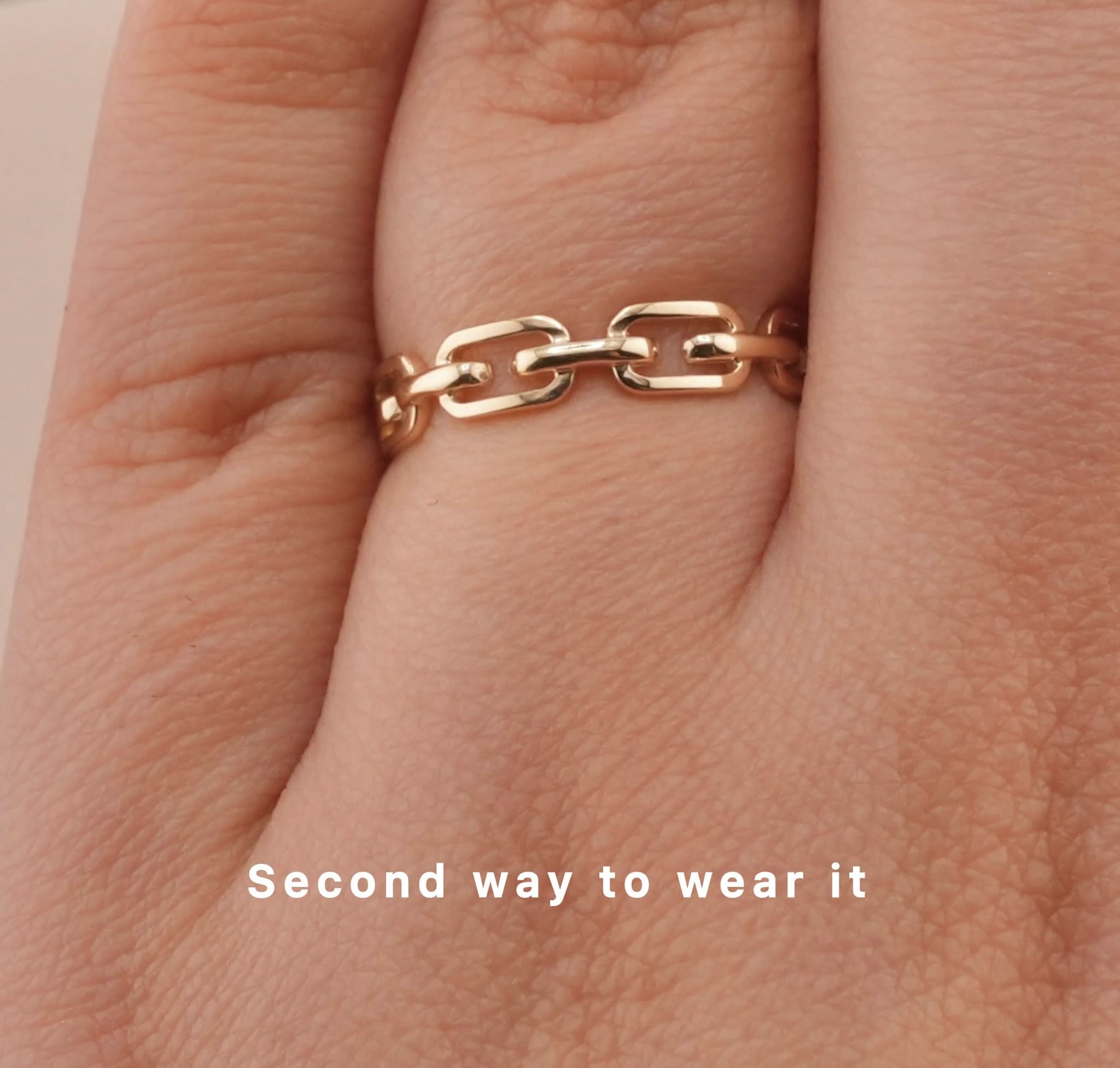 14K Gold Women’s Chain Link Ring