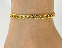 14k Gold 5mm Hollow Cuban Bracelet
