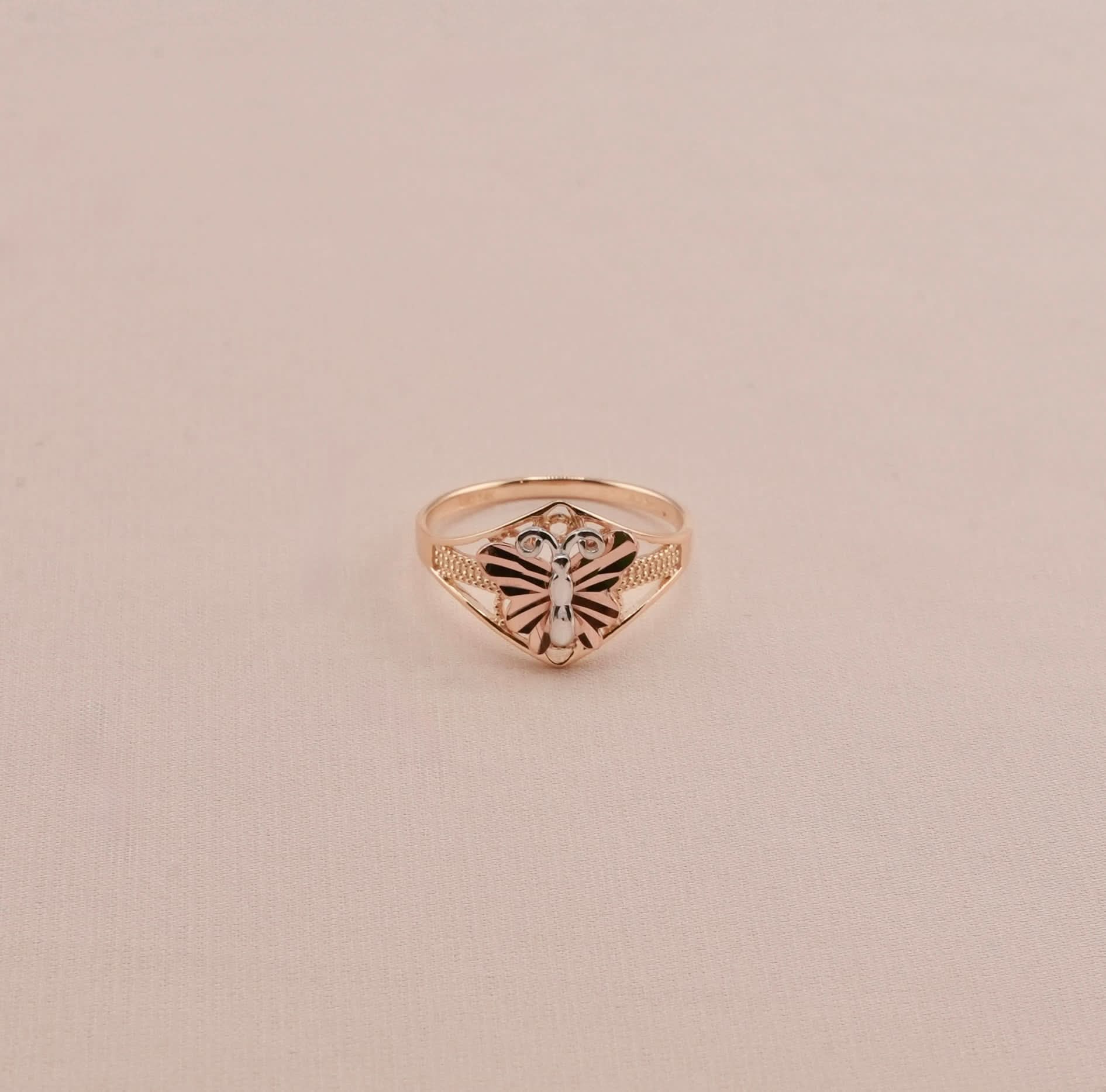 14K Gold Butterfly Women's Ring