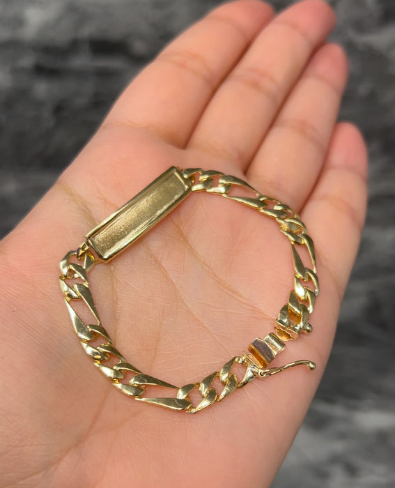 14k Gold Figaro ID Kid’s Bracelet