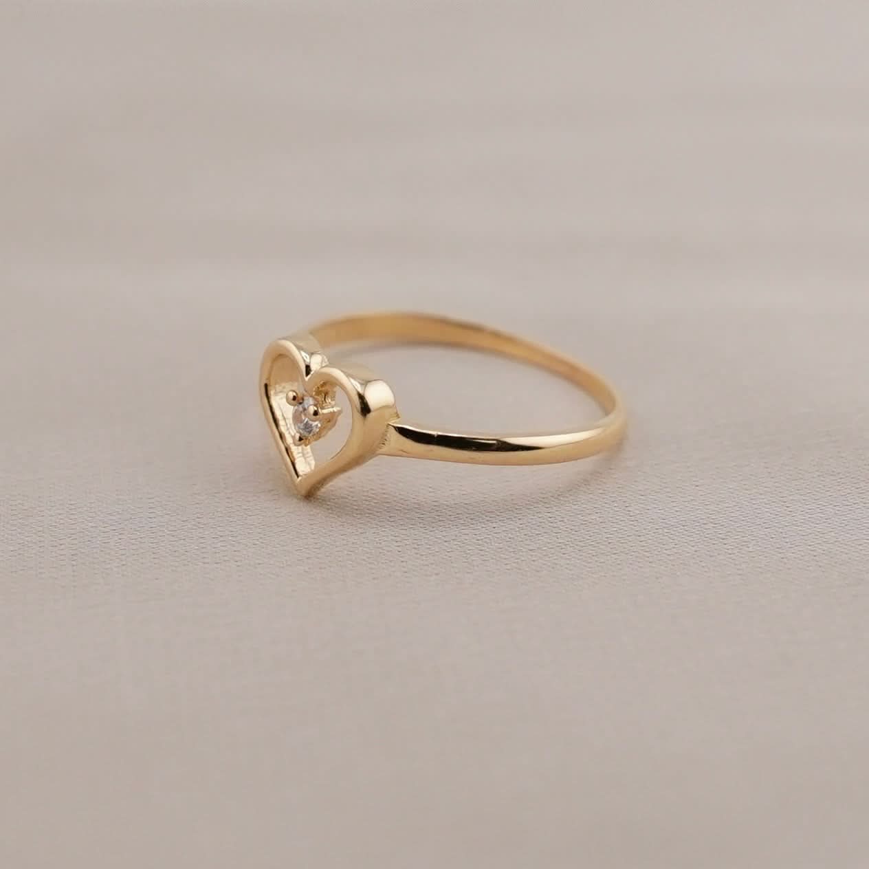 14k Gold Heart Ring