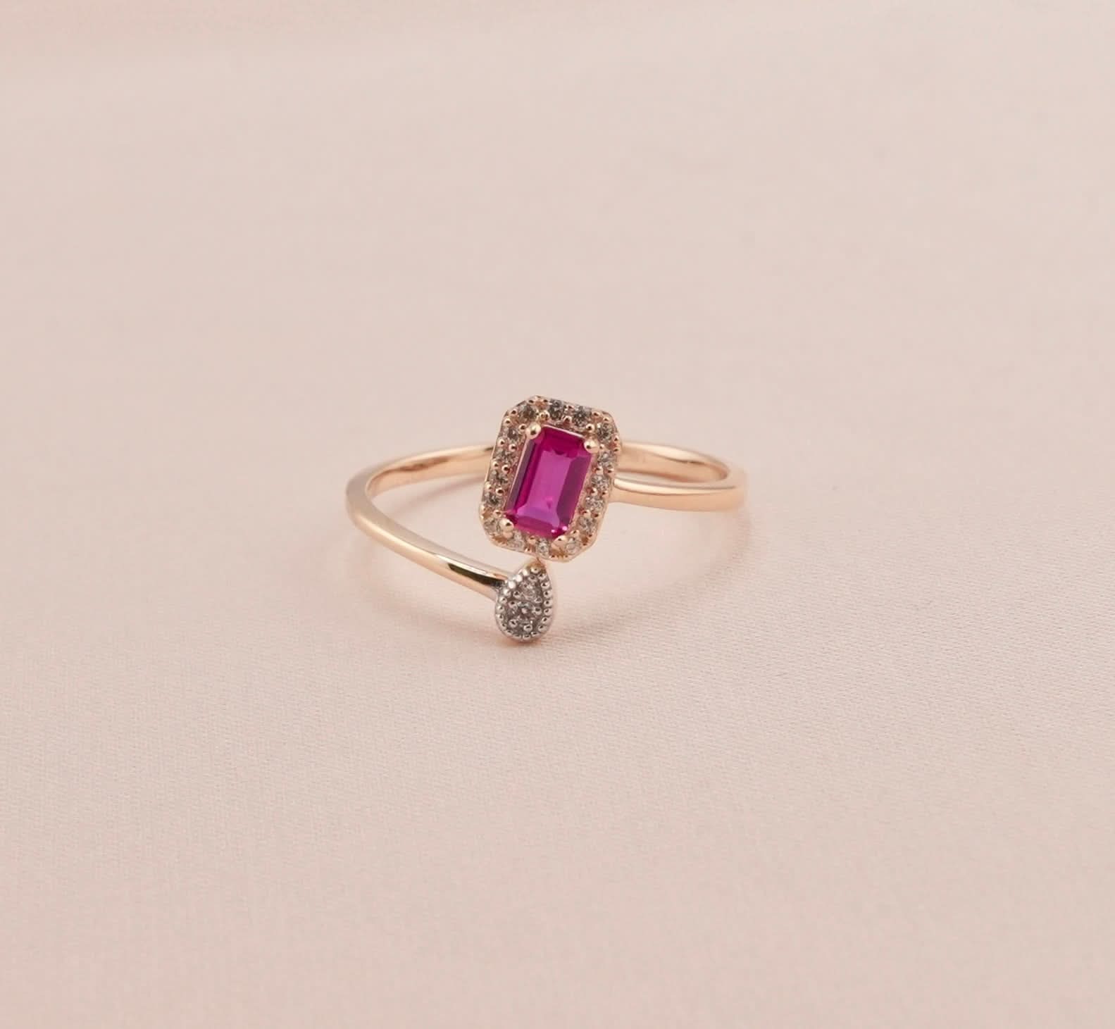 14k Gold Birthstone Ring. 023