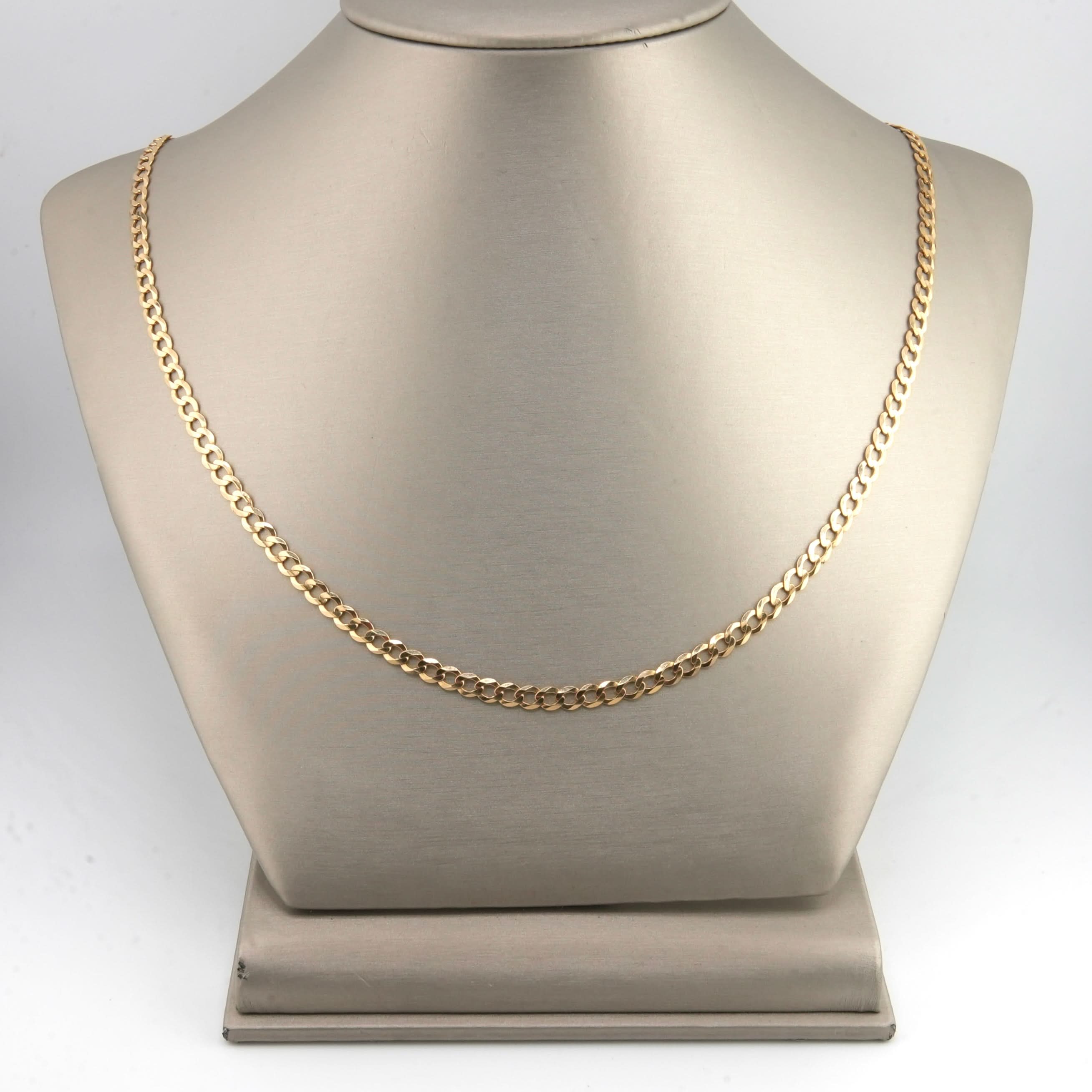 Ban Chain 14k Gold Solid Curb Chain 4.5mm