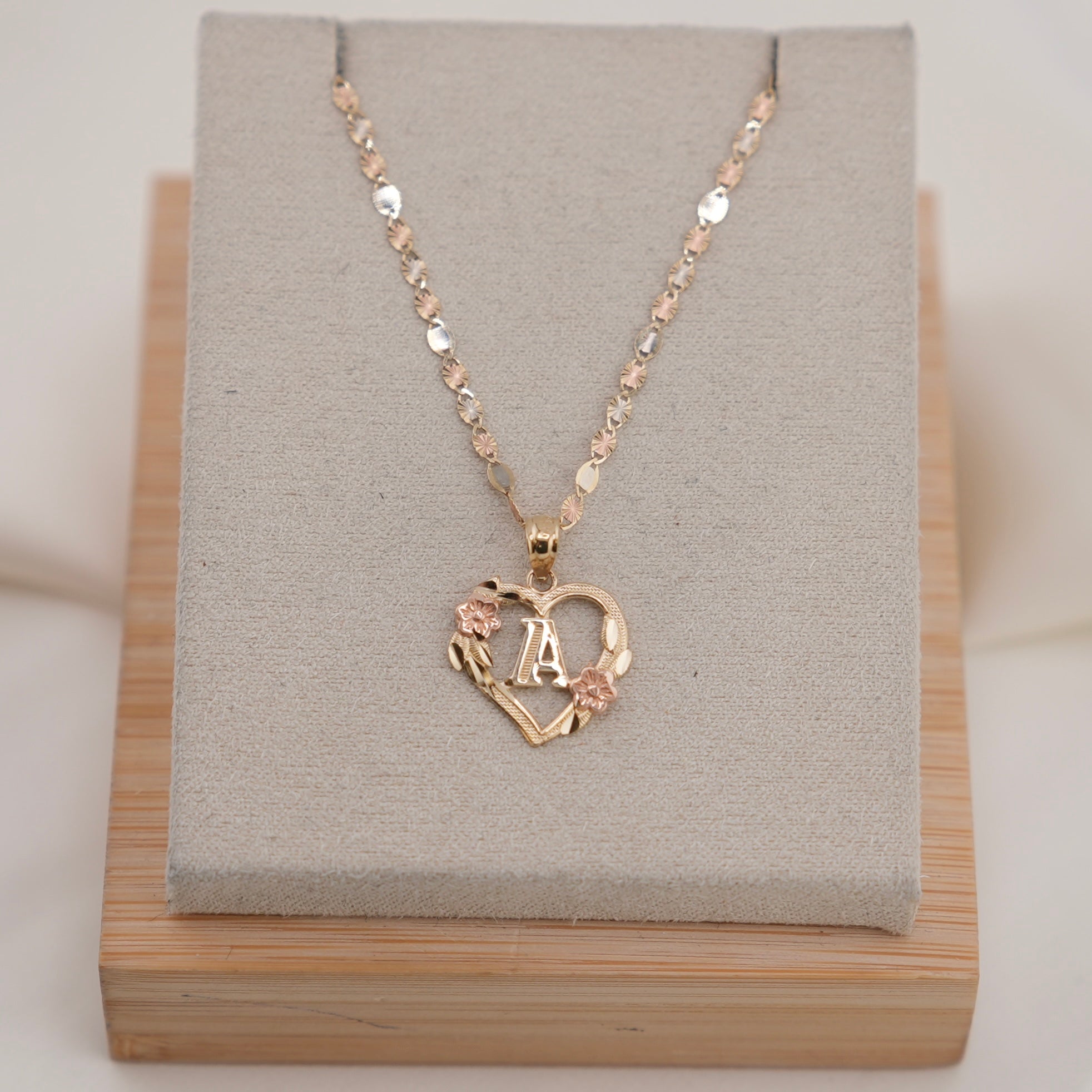 14k Gold Initial Chain Set