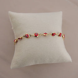 14K Gold Evil Eye Women's Bracelet