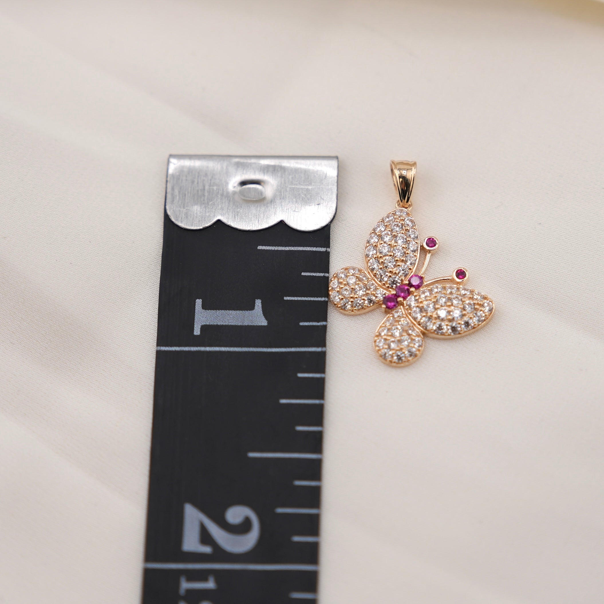 14k Gold Butterfly Chain Set