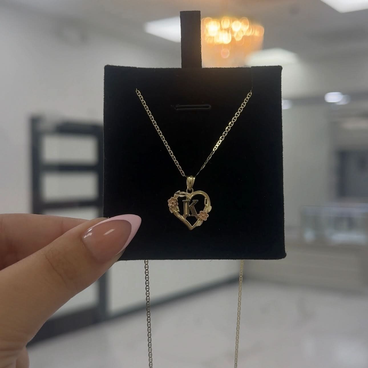 14k Gold Initial Chain Set