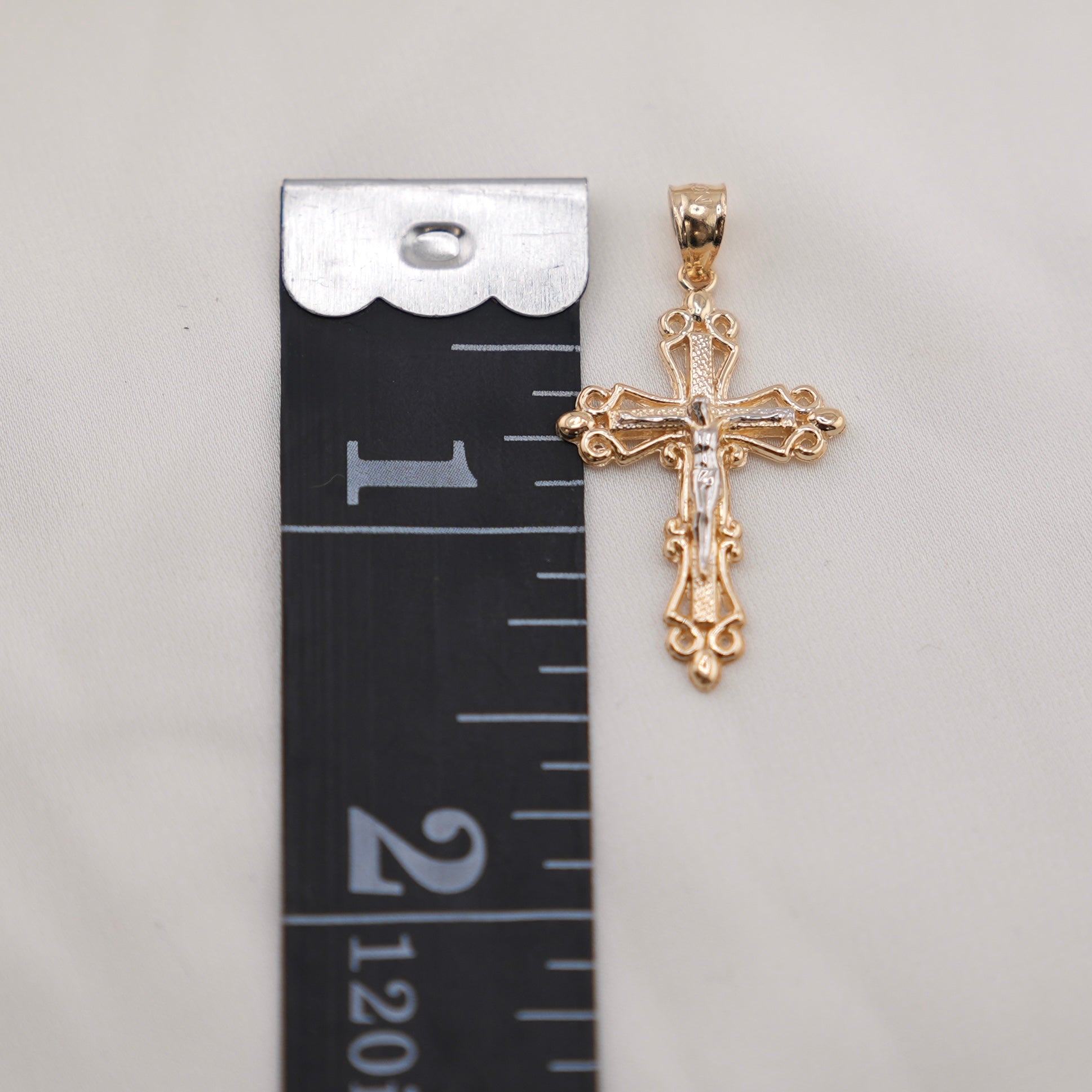 14k Gold Cross Chain Set