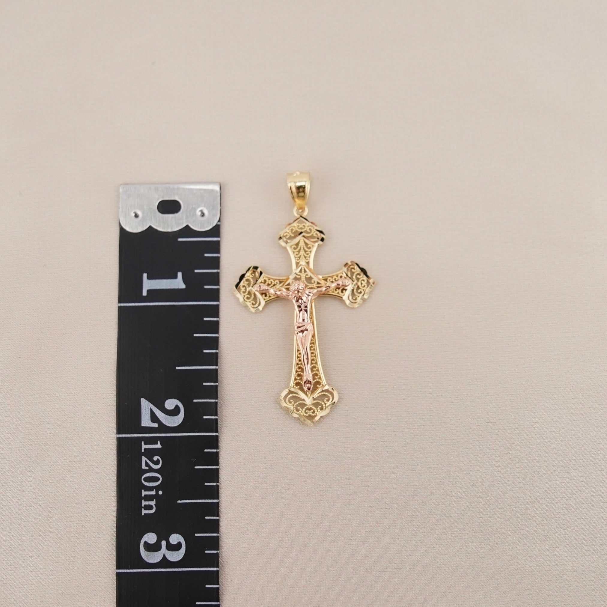 14k Gold Cross Chain Set