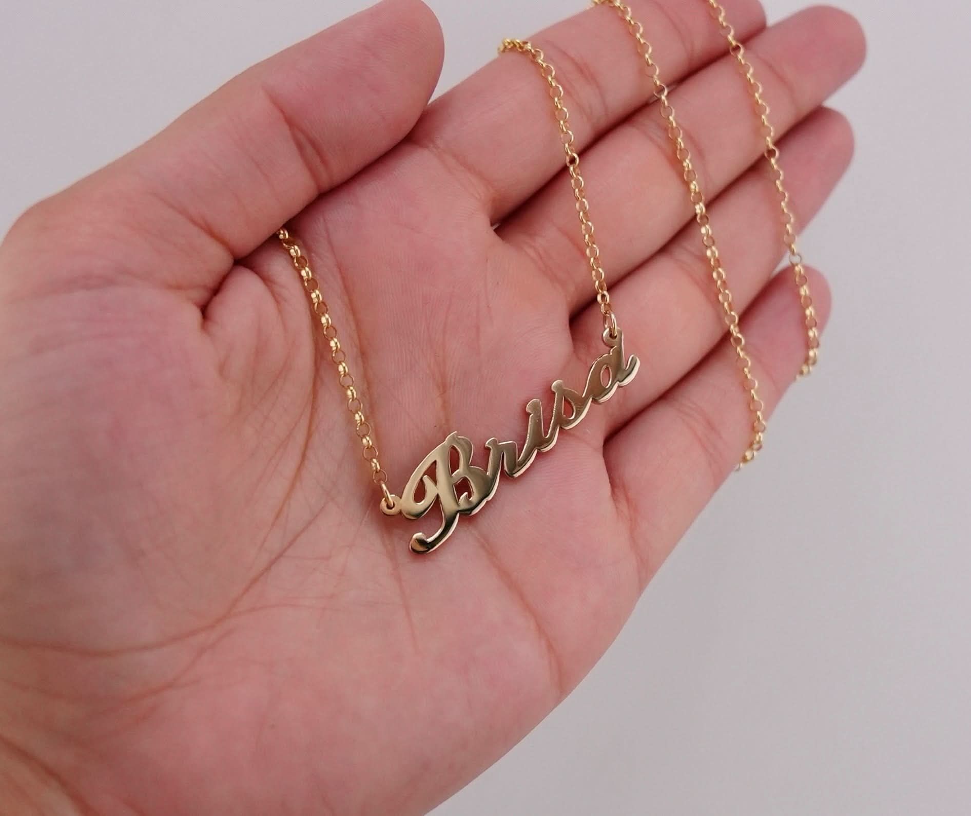 14k Gold Custom Name Necklace