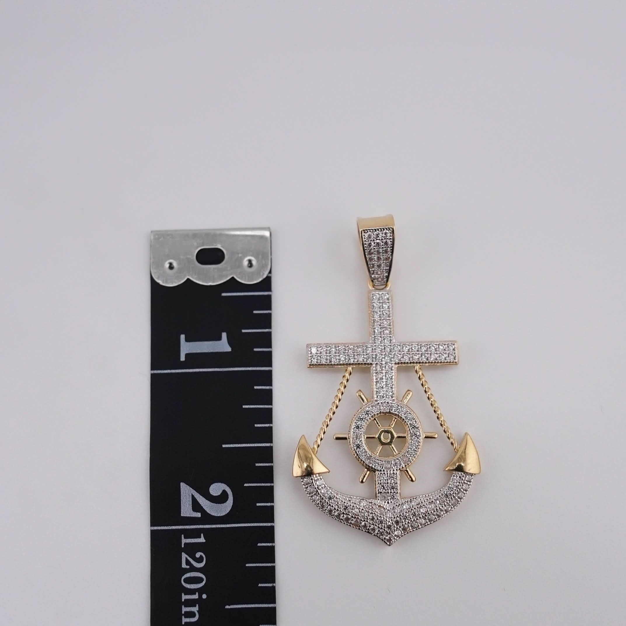 14k Gold Medium Anchor Pendant