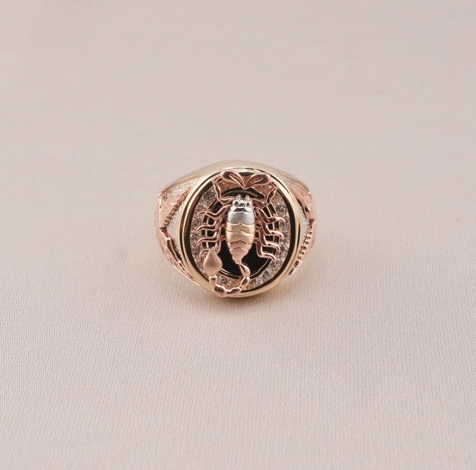 14K Gold Scorpion Men's Ring