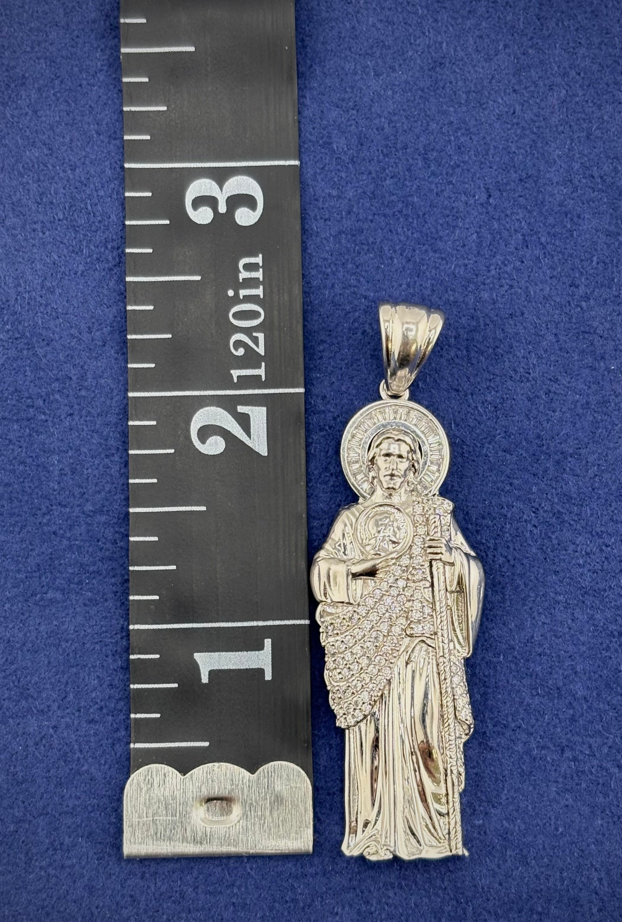 Silver 925 San Judas Chain Set