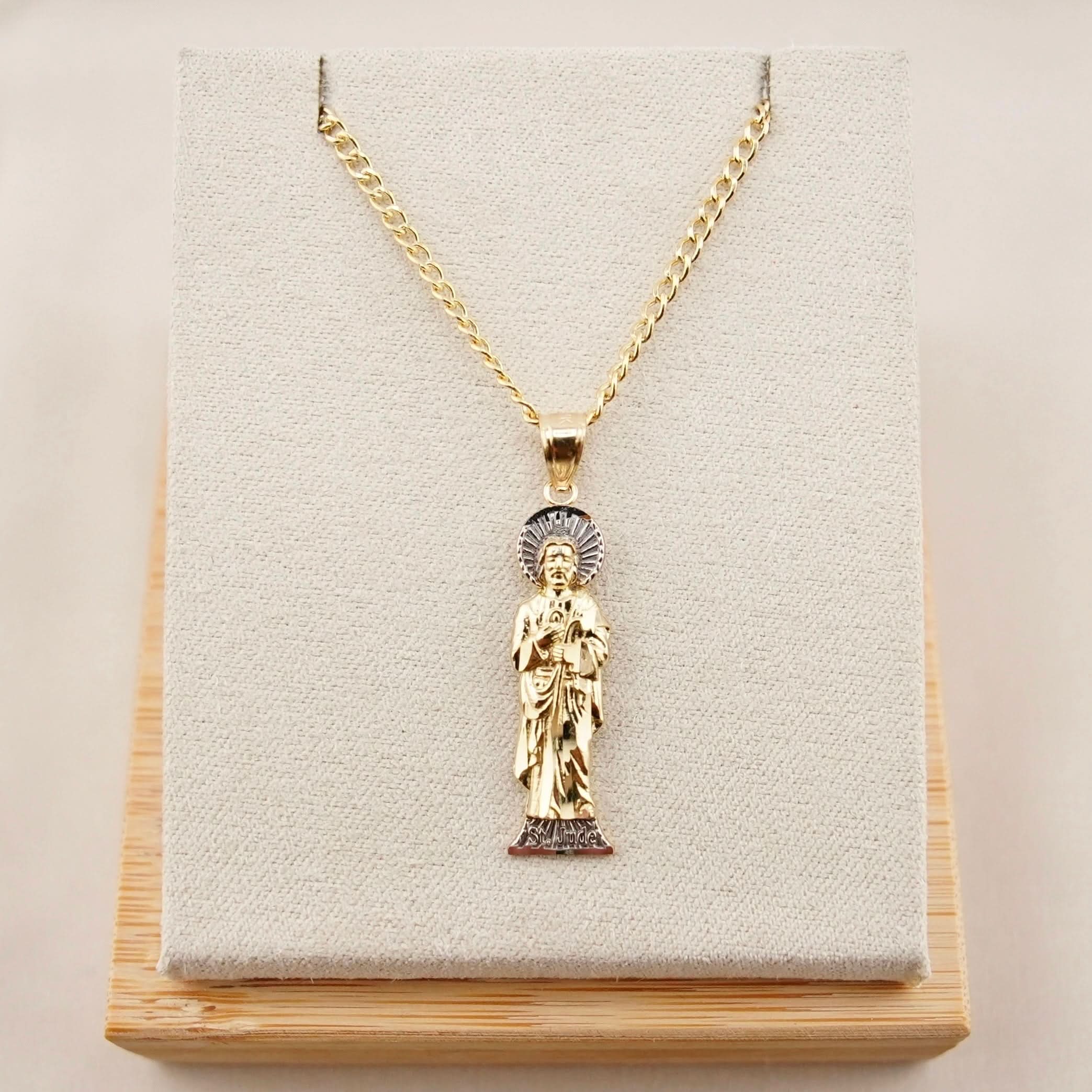 14k Gold Small San Judas Chain Set