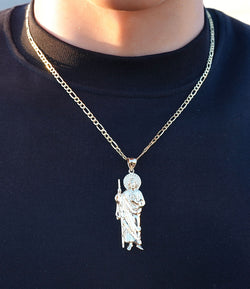 14k Gold San Judas Pendant or Chain Set . PT-1135