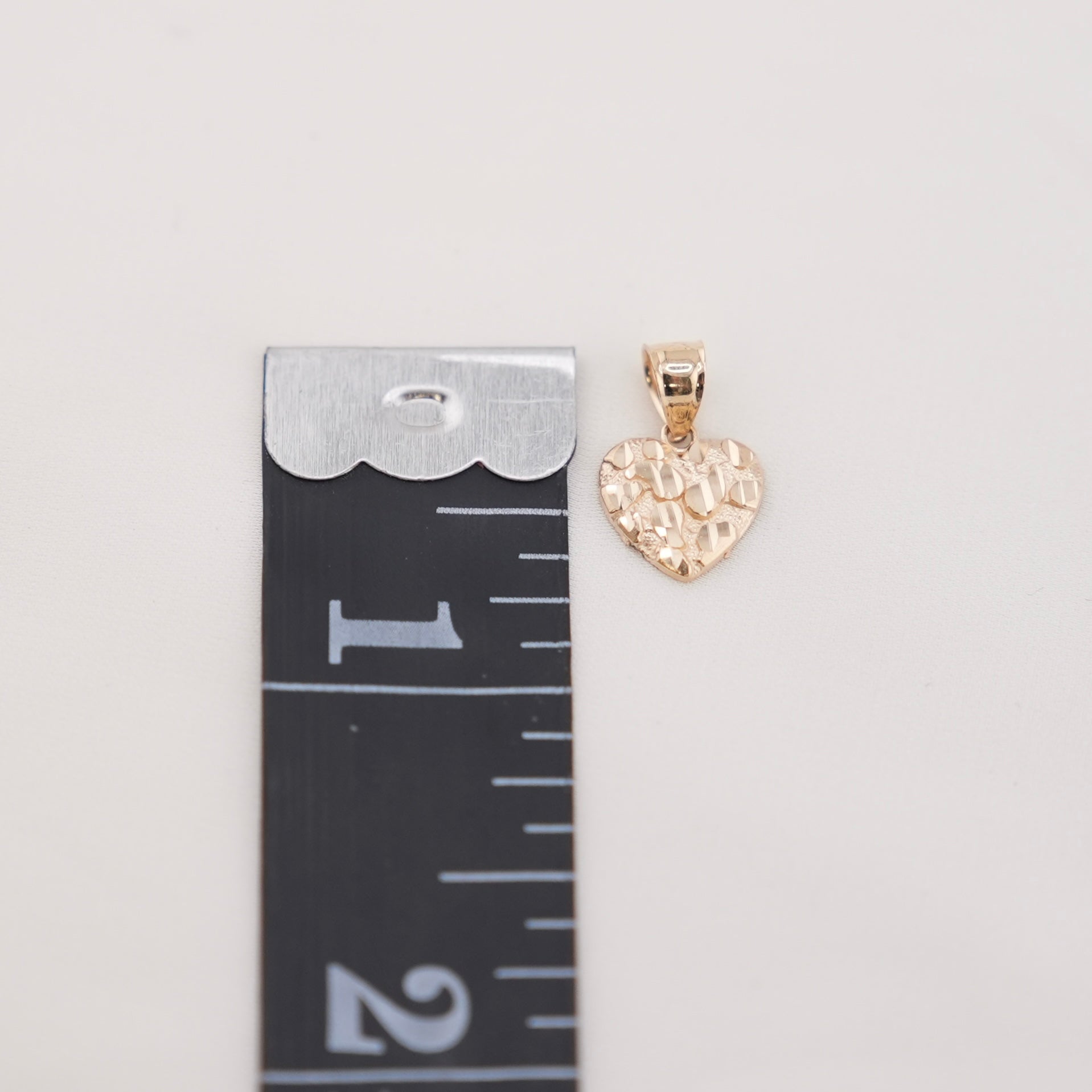 14k Gold Heart Nugget Chain Set