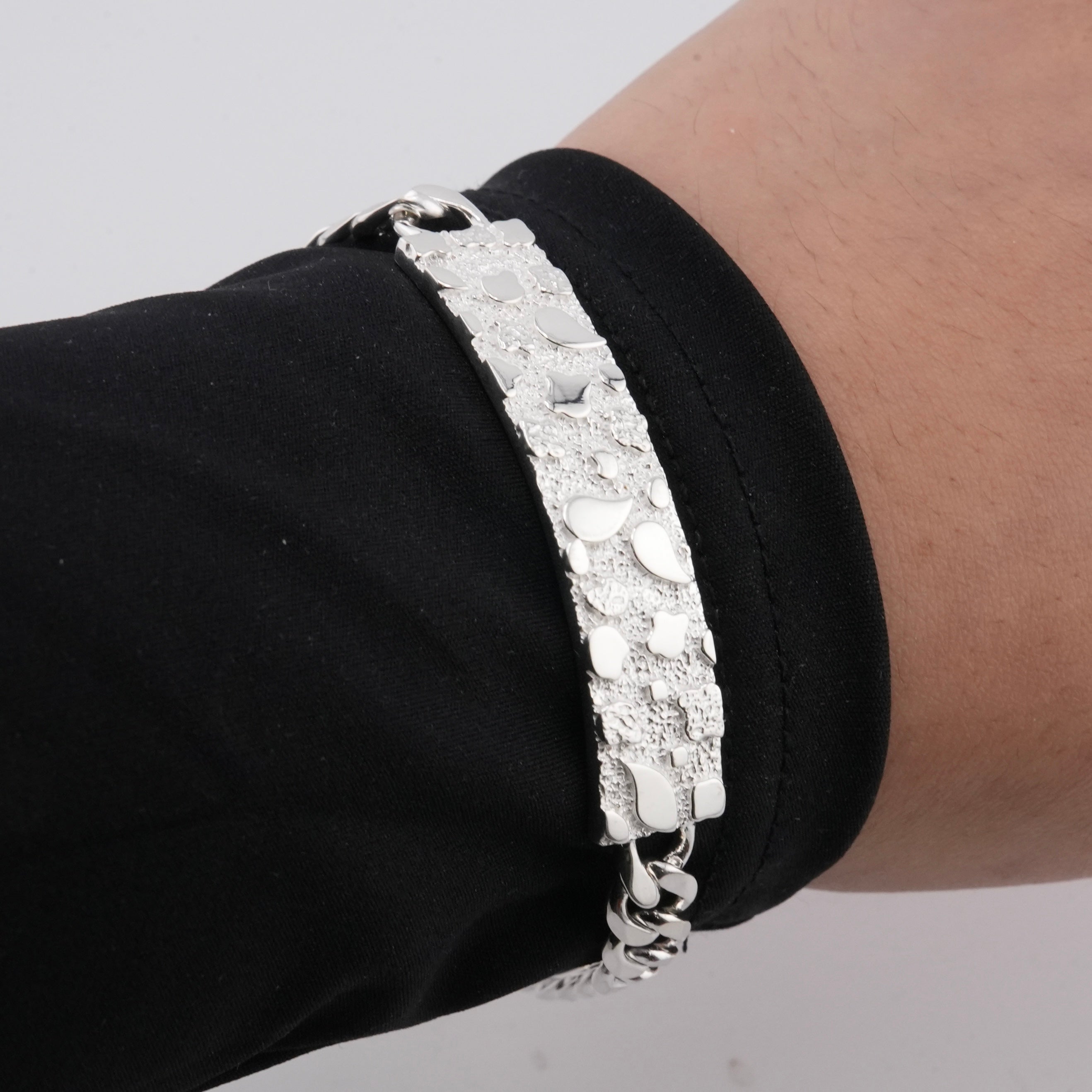925 Silver Nugget Bracelet