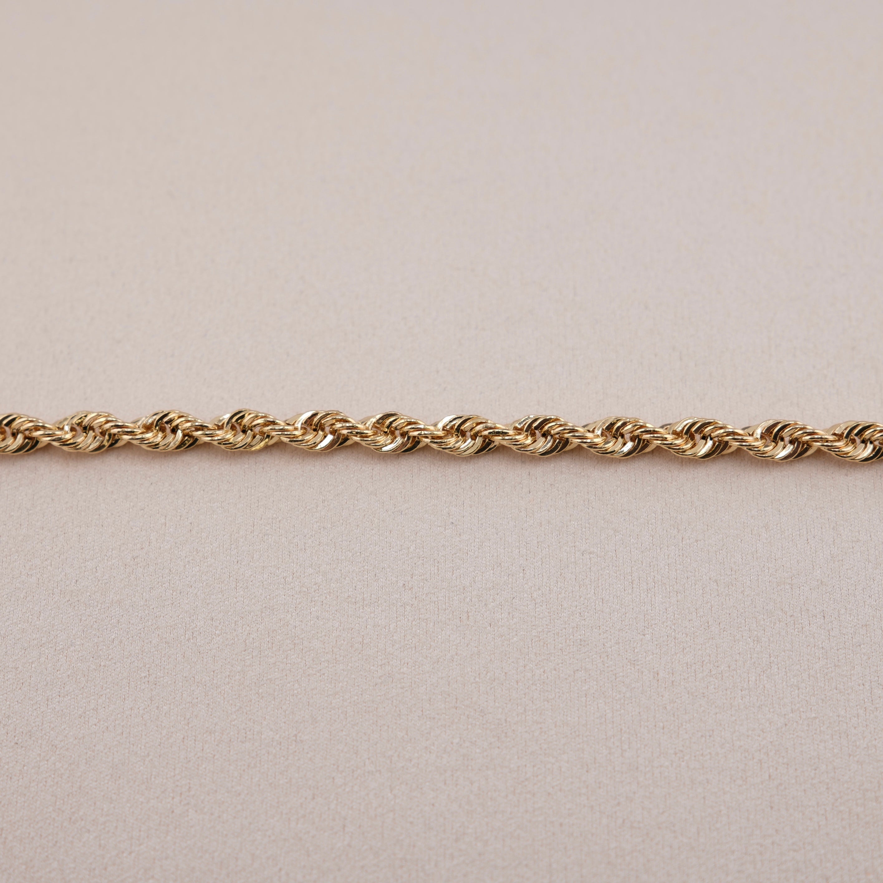 14k Gold Hollow Rope Bracelet 5.8mm