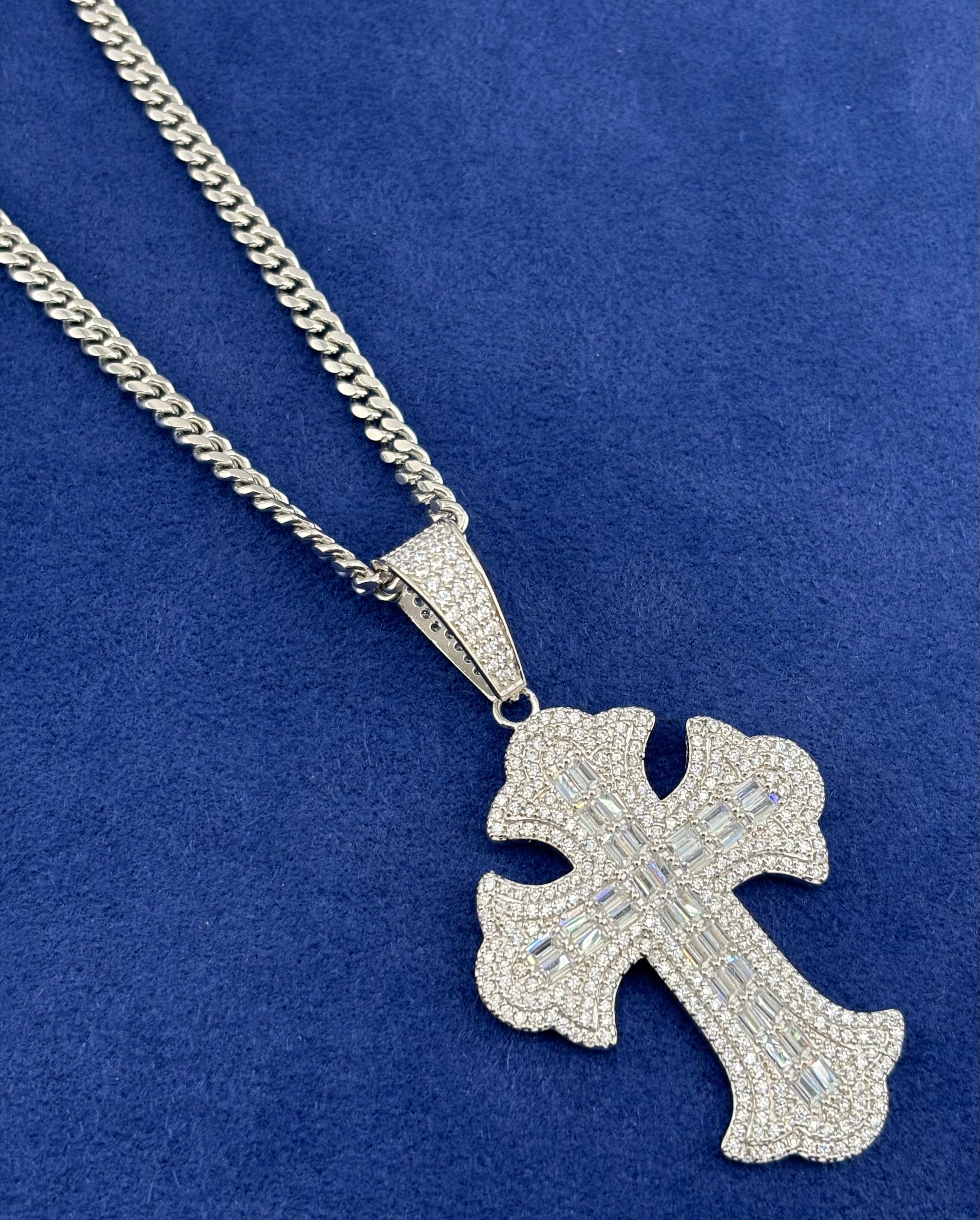Silver 925 Cross Chain Set