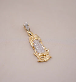 14k Gold Medium Virgencita Pendant
