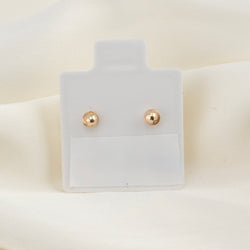 14k Gold 6mm Square Earrings