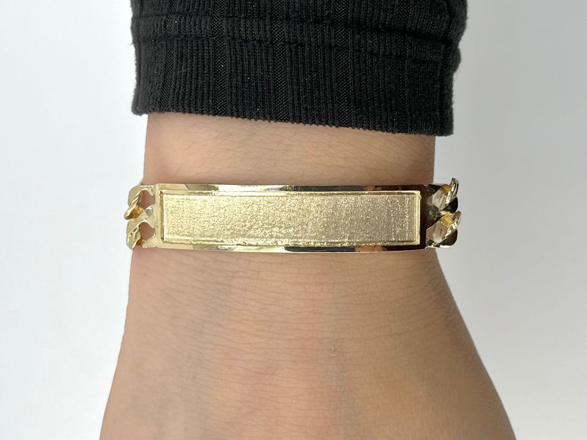 14k Gold Figaro ID Bracelet