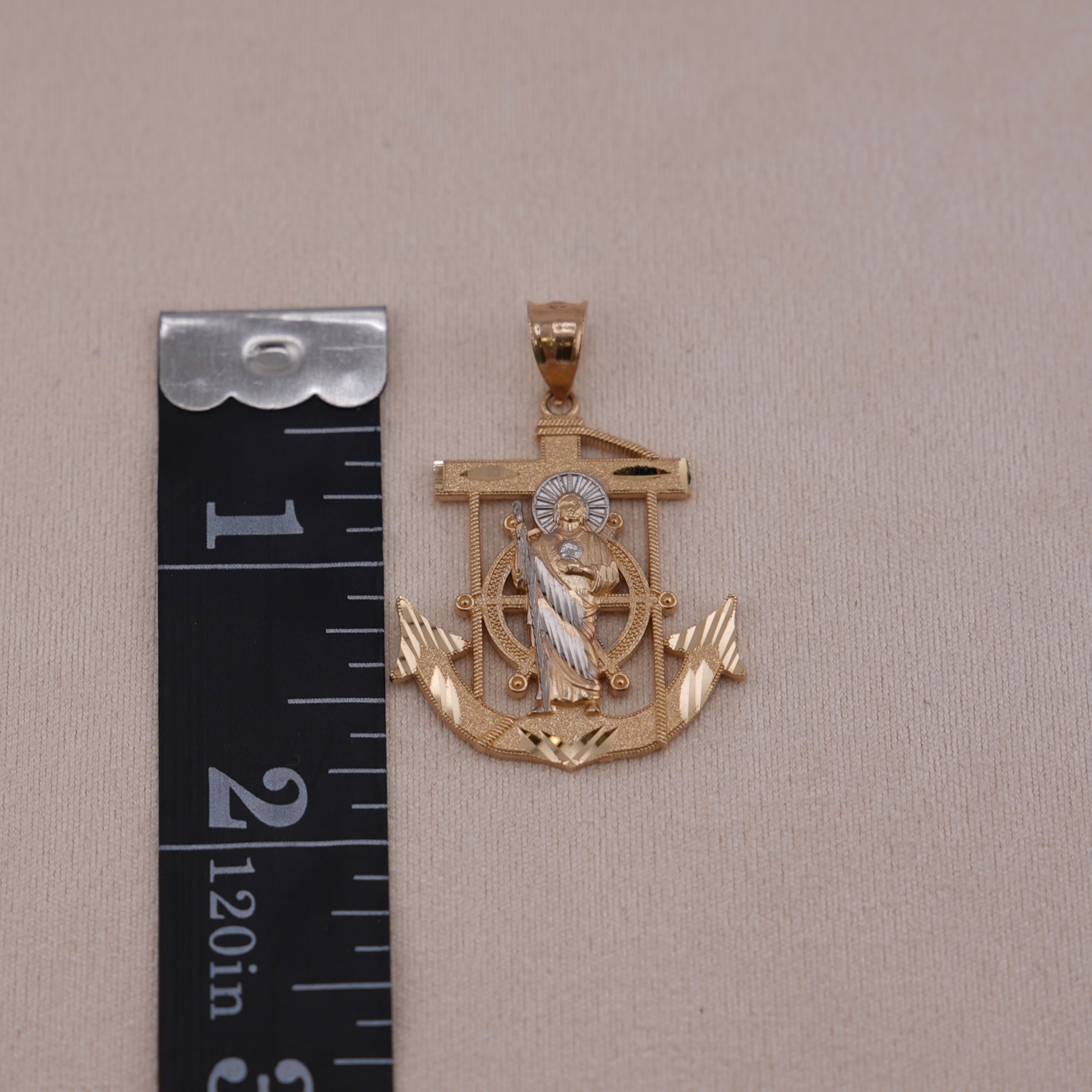 14k Gold Anchor Pendant