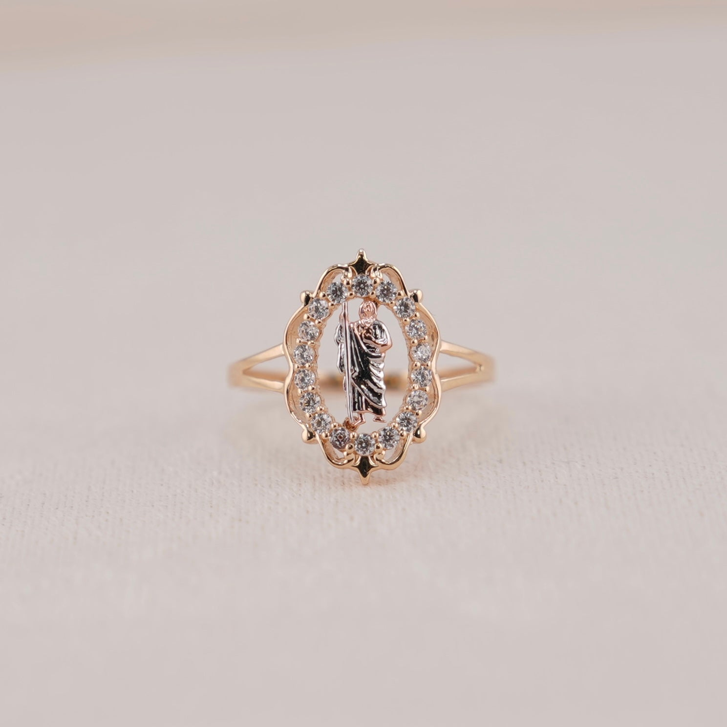 14k Gold San Judas Ring